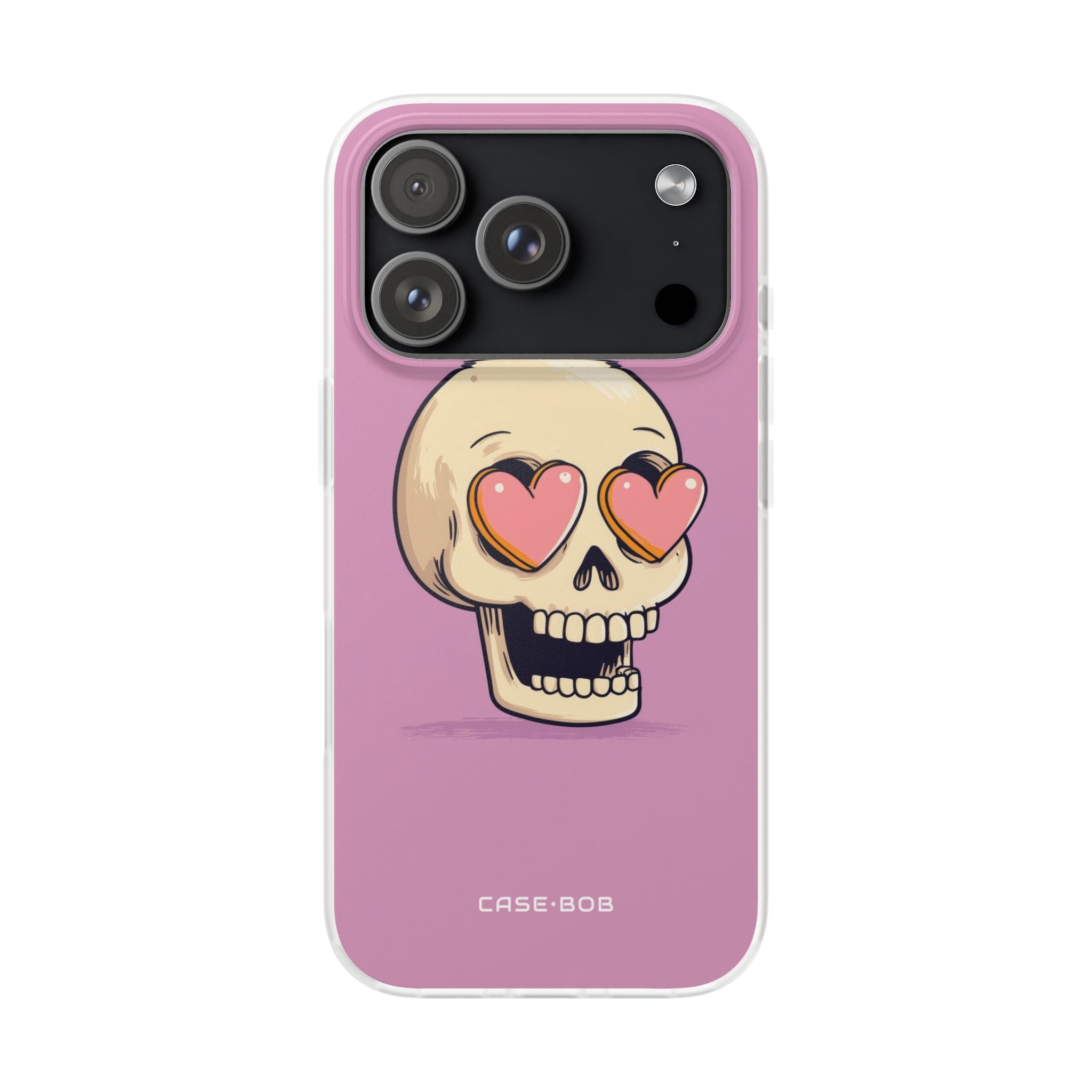 Heart Eyed Skull iPhone 17 Pro Case - Soft