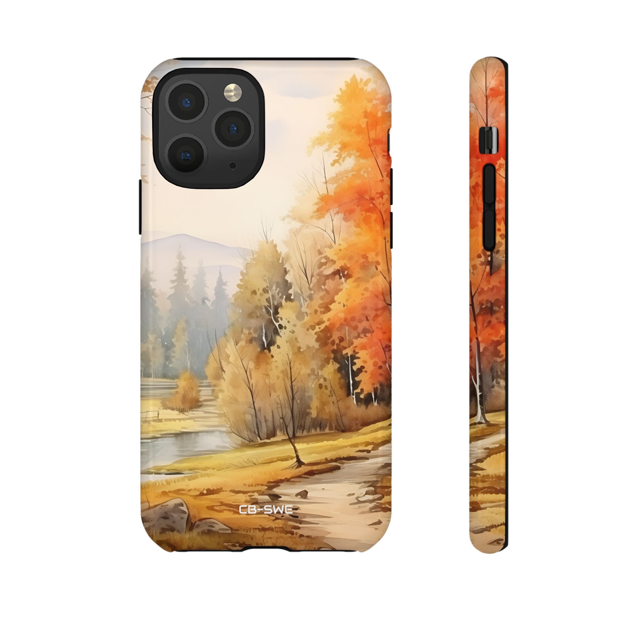 Golden Leaves Drift - iPhone Case