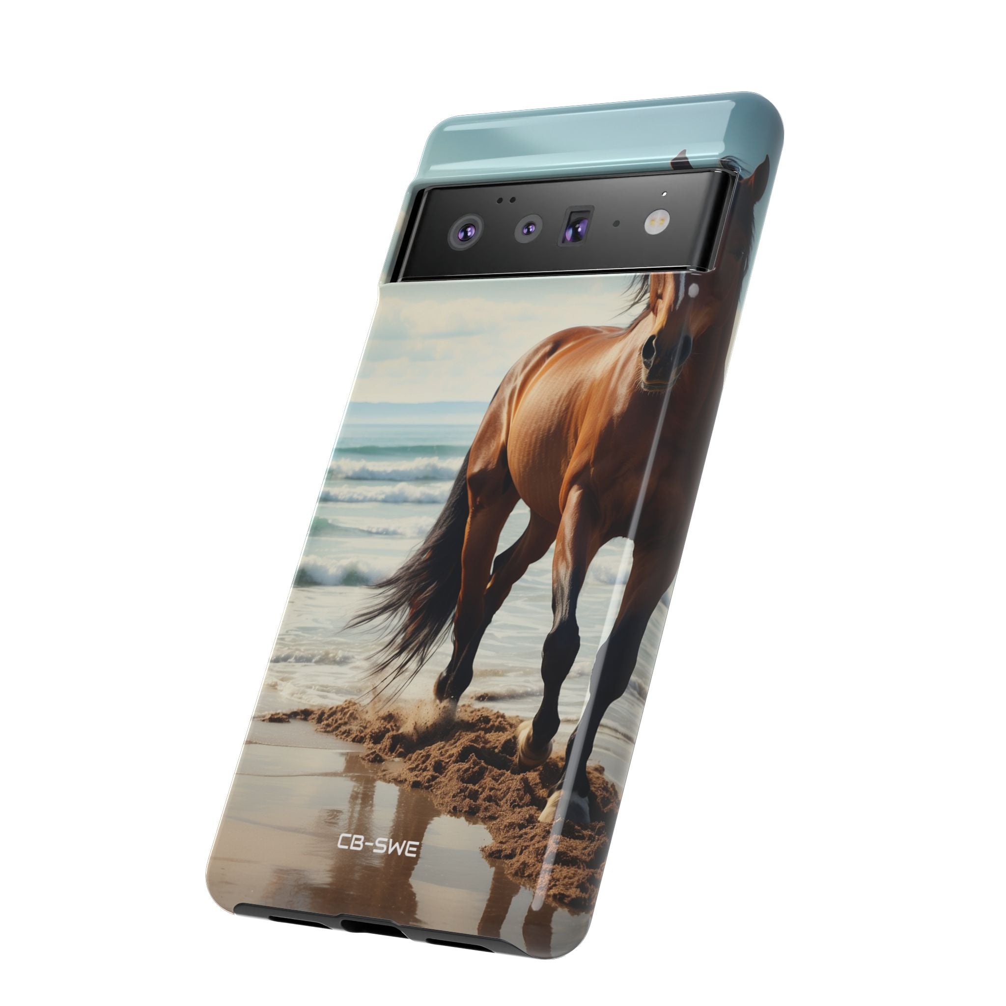 Horse Gallops Shoreline - Google Pixel Case