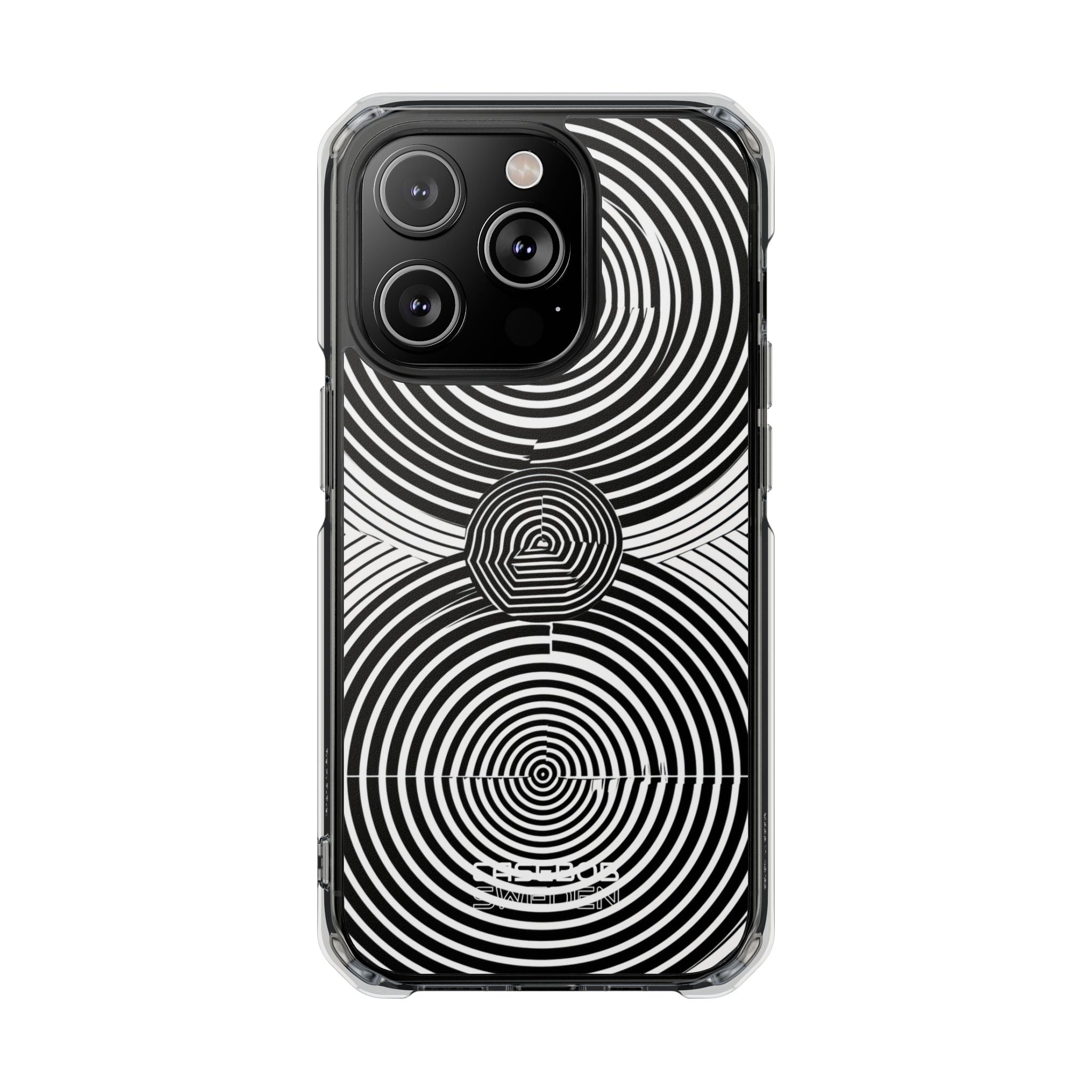 Monochrome Spiral Motion iPhone 14 - Impact Clear+
