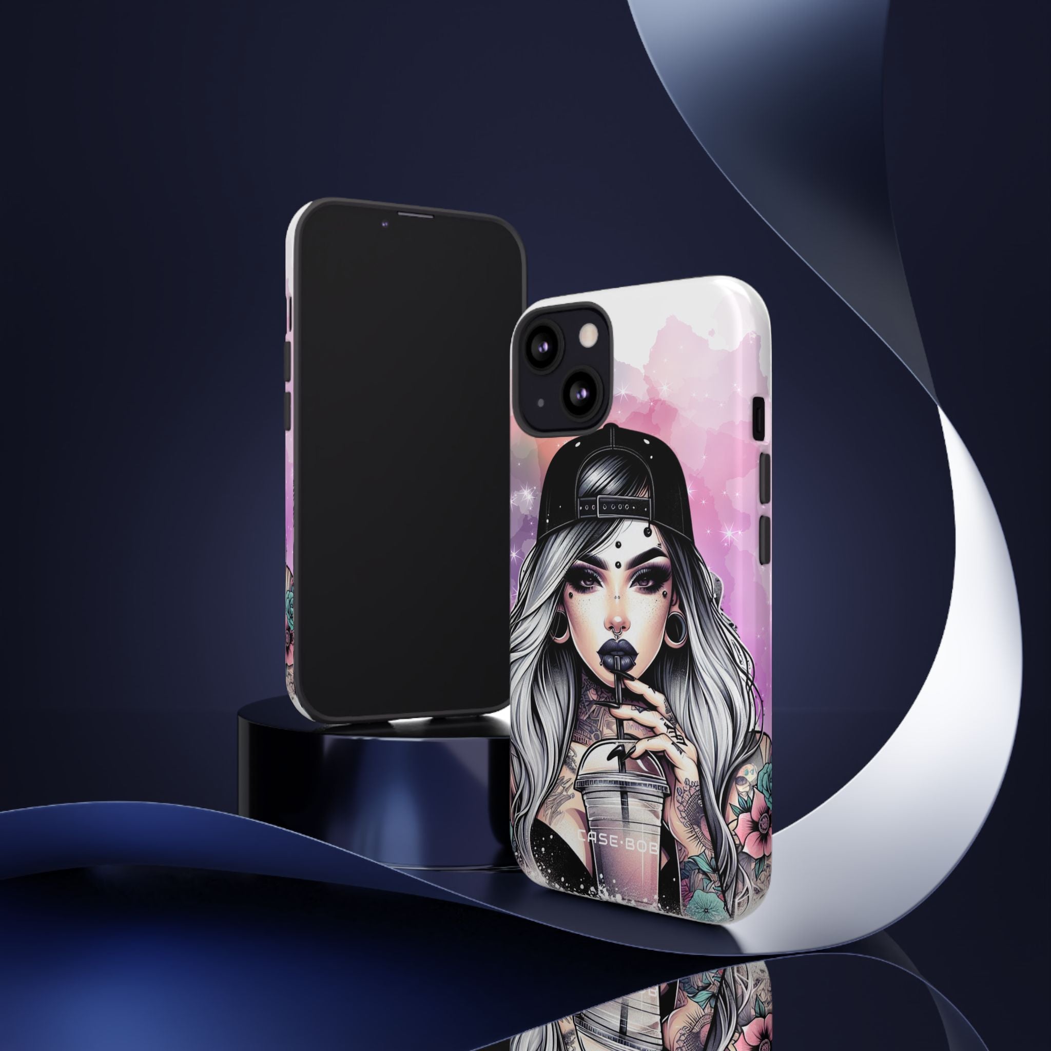 Silver Sip Nebula iPhone 13 Case - Tough