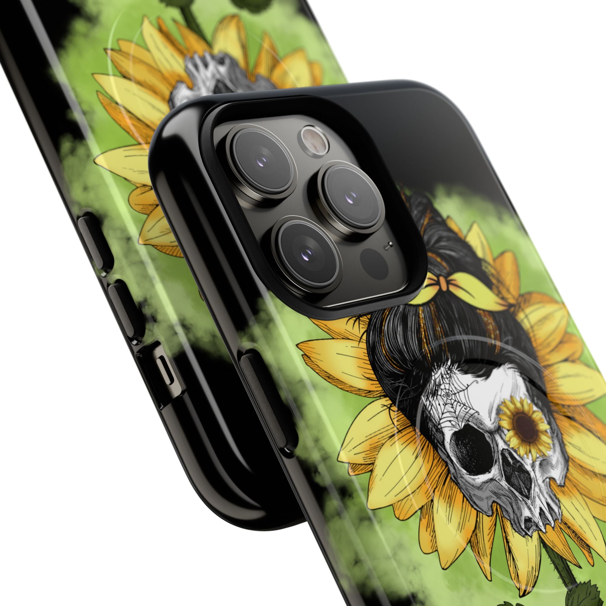 Sunflower Skull iPhone 14 Pro Max Case - Tough+