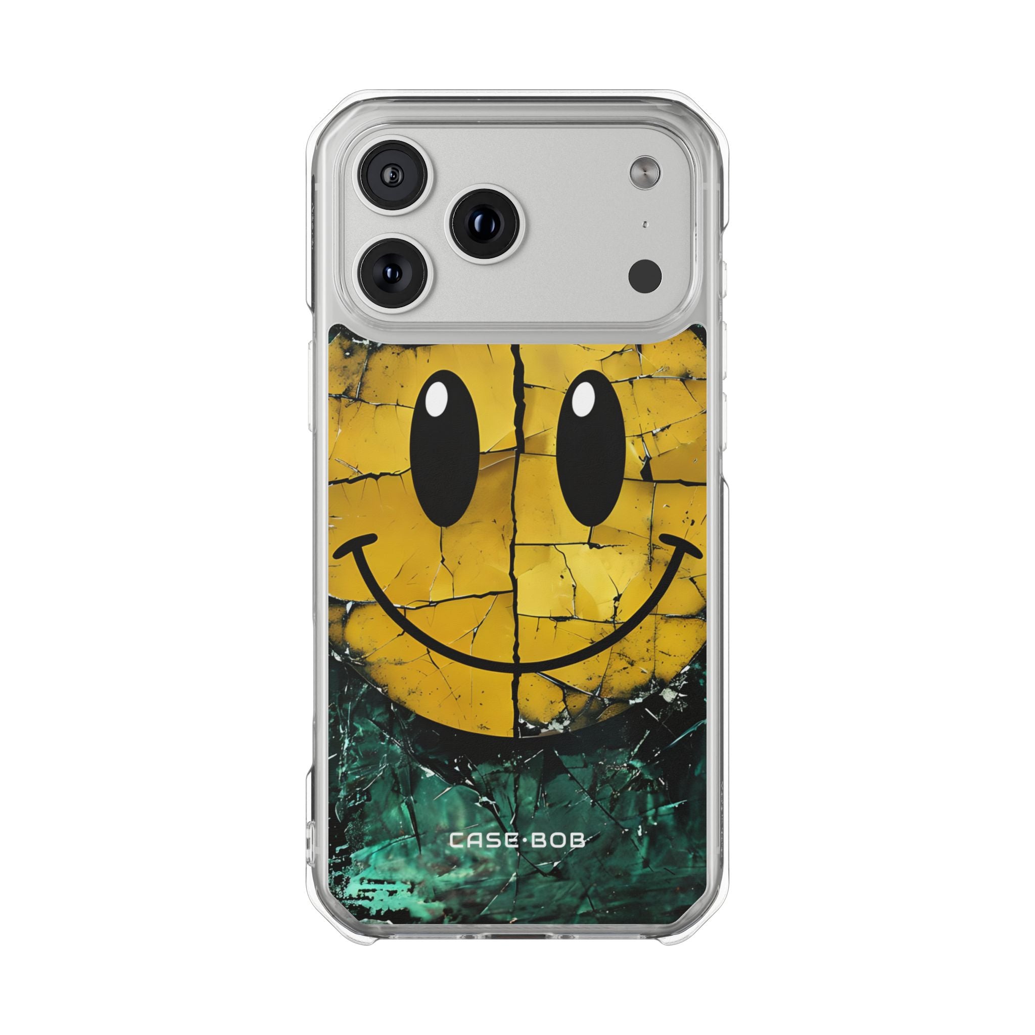 Cracked Smiley iPhone 17 Pro Max Case - Impact