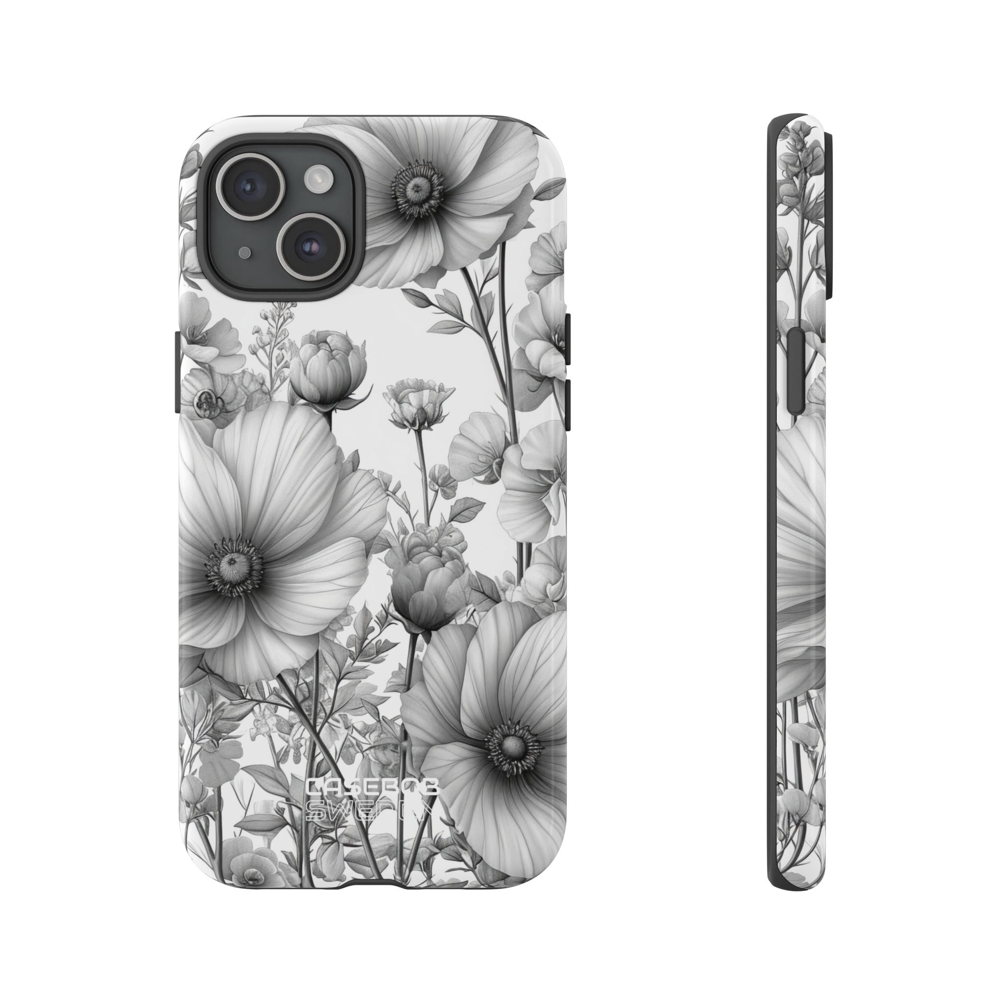 Vintage Floral Etching iPhone 15 - Robust