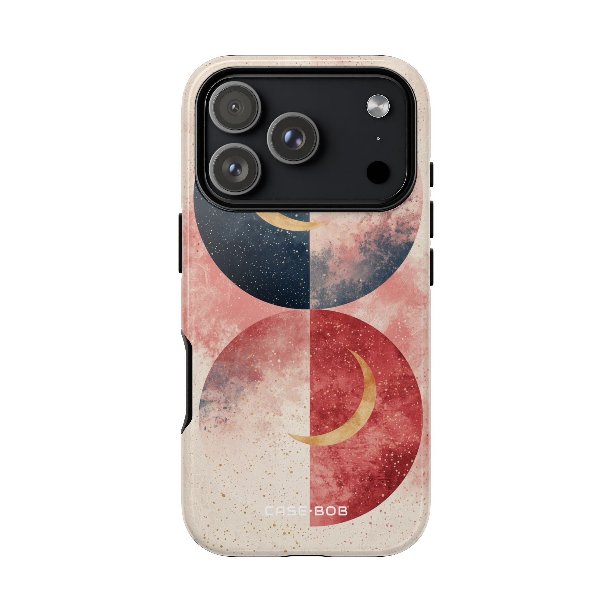 Golden Crescent Circles iPhone 17 Pro Case - Tough