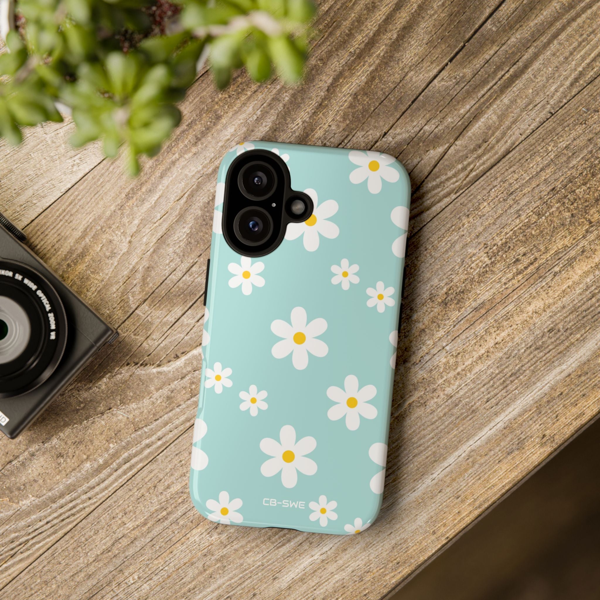 Daisies On Blue - iPhone Case