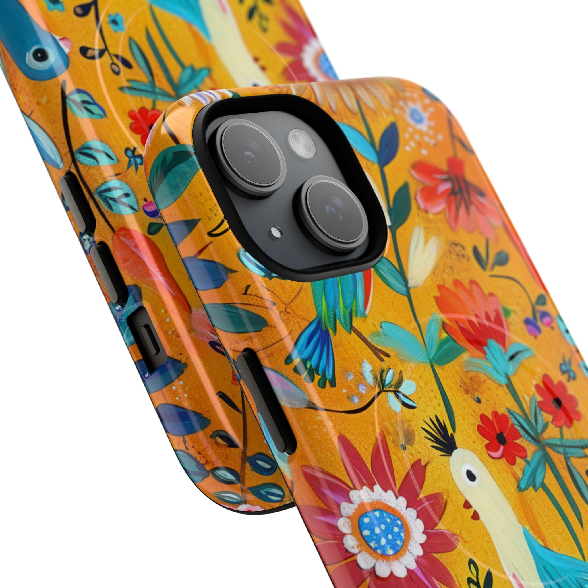 Giardino di Uccelli Fantasiosi iPhone 15 - Tough+