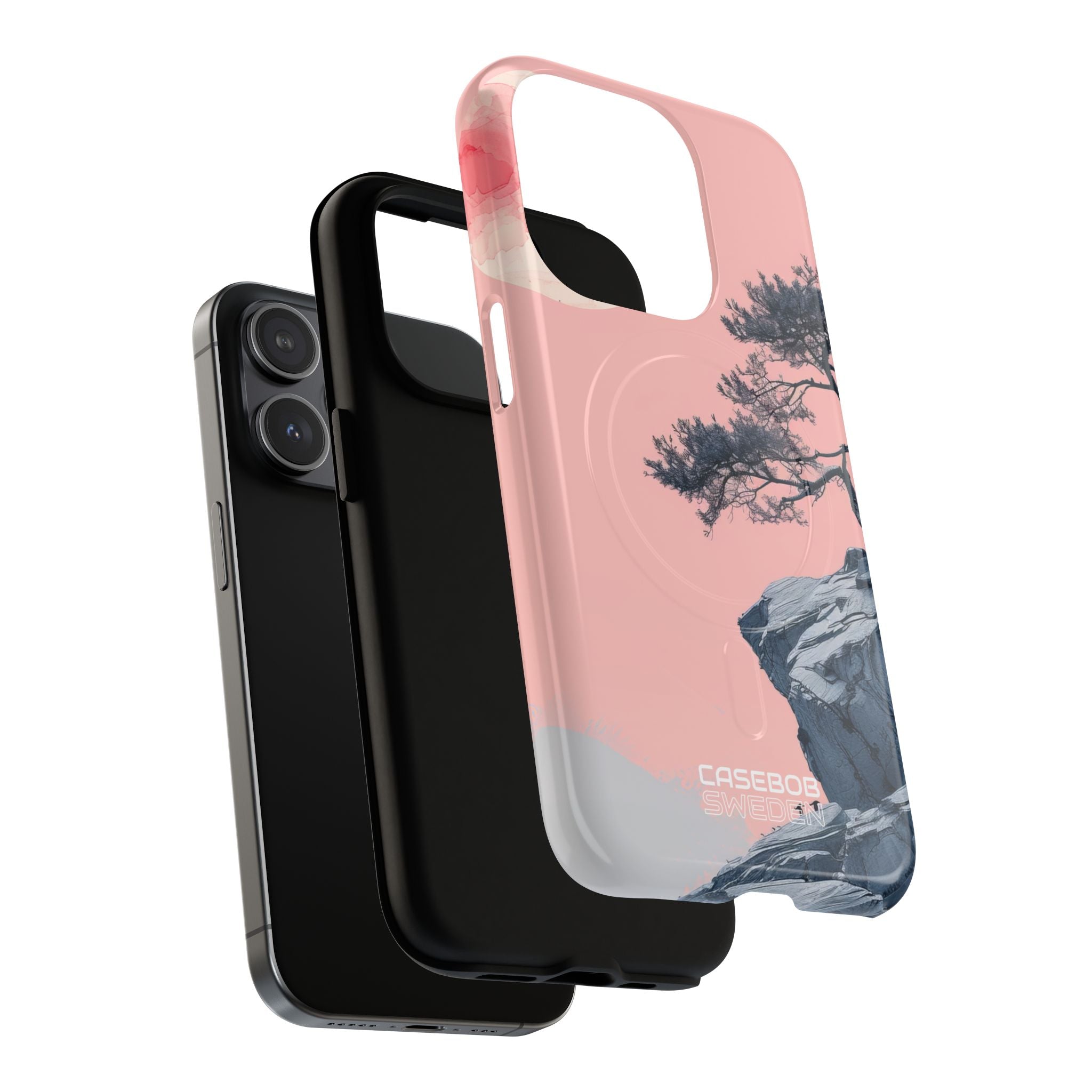 Solitudine sulla scogliera rosa iPhone 15 - Tough+