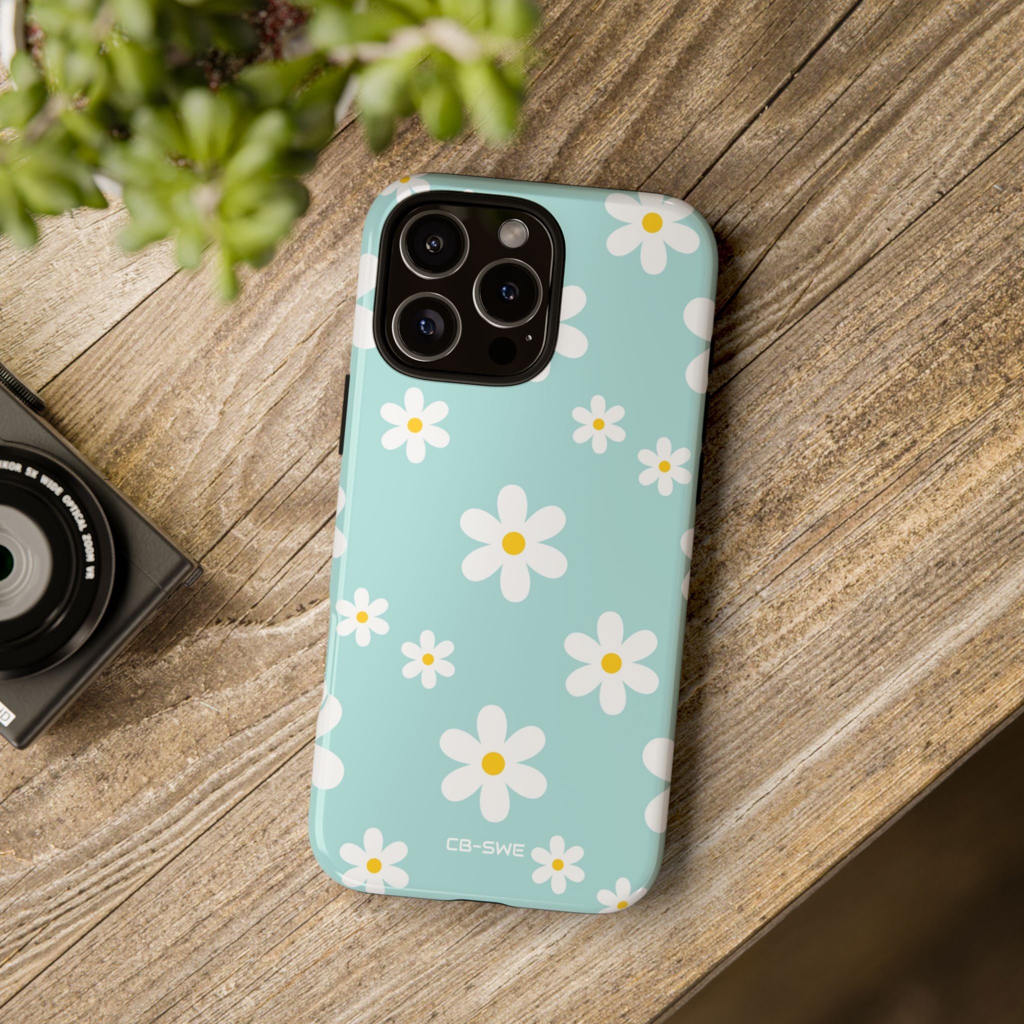 Daisies On Blue - iPhone Case