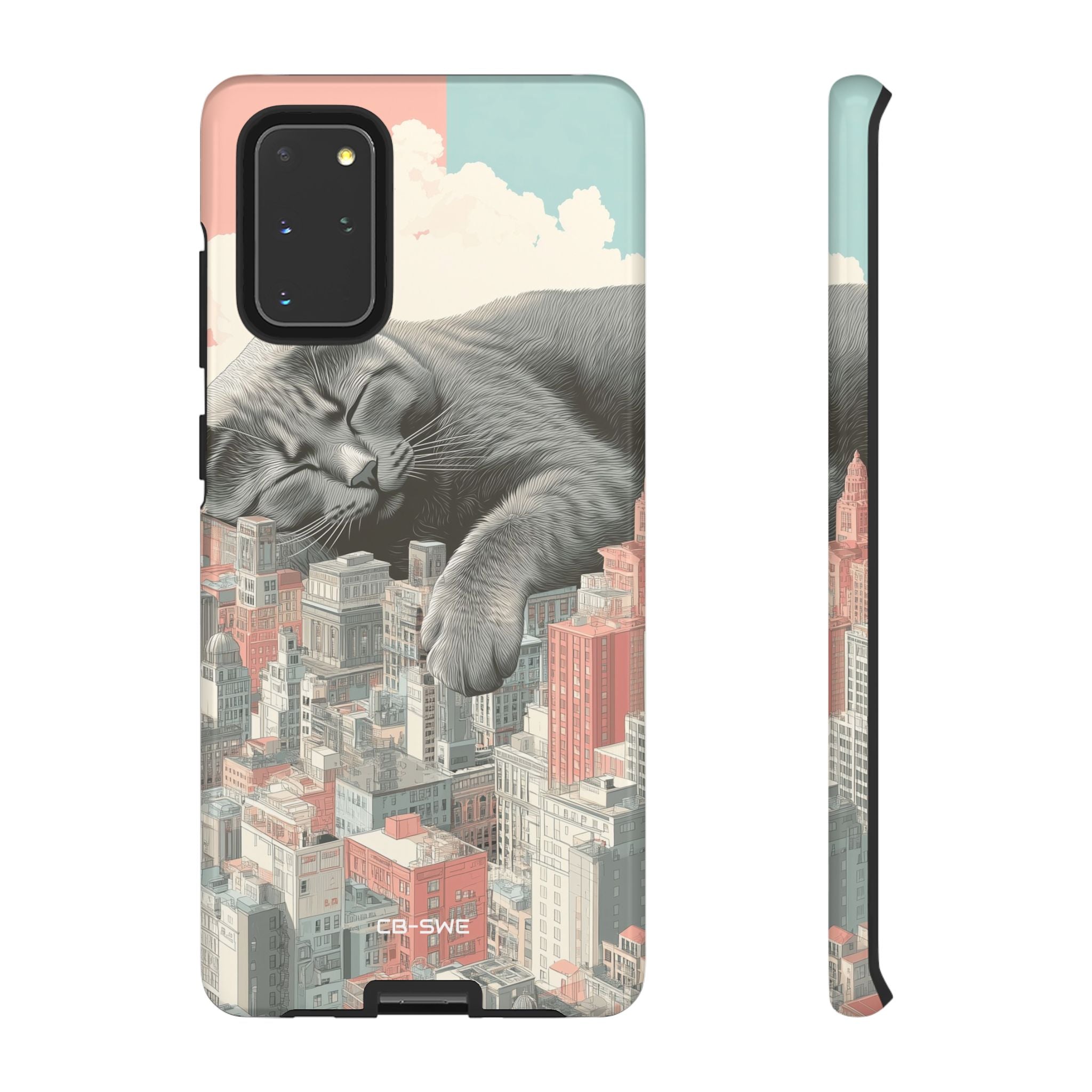 Cat Rests Over City - Samsung Case
