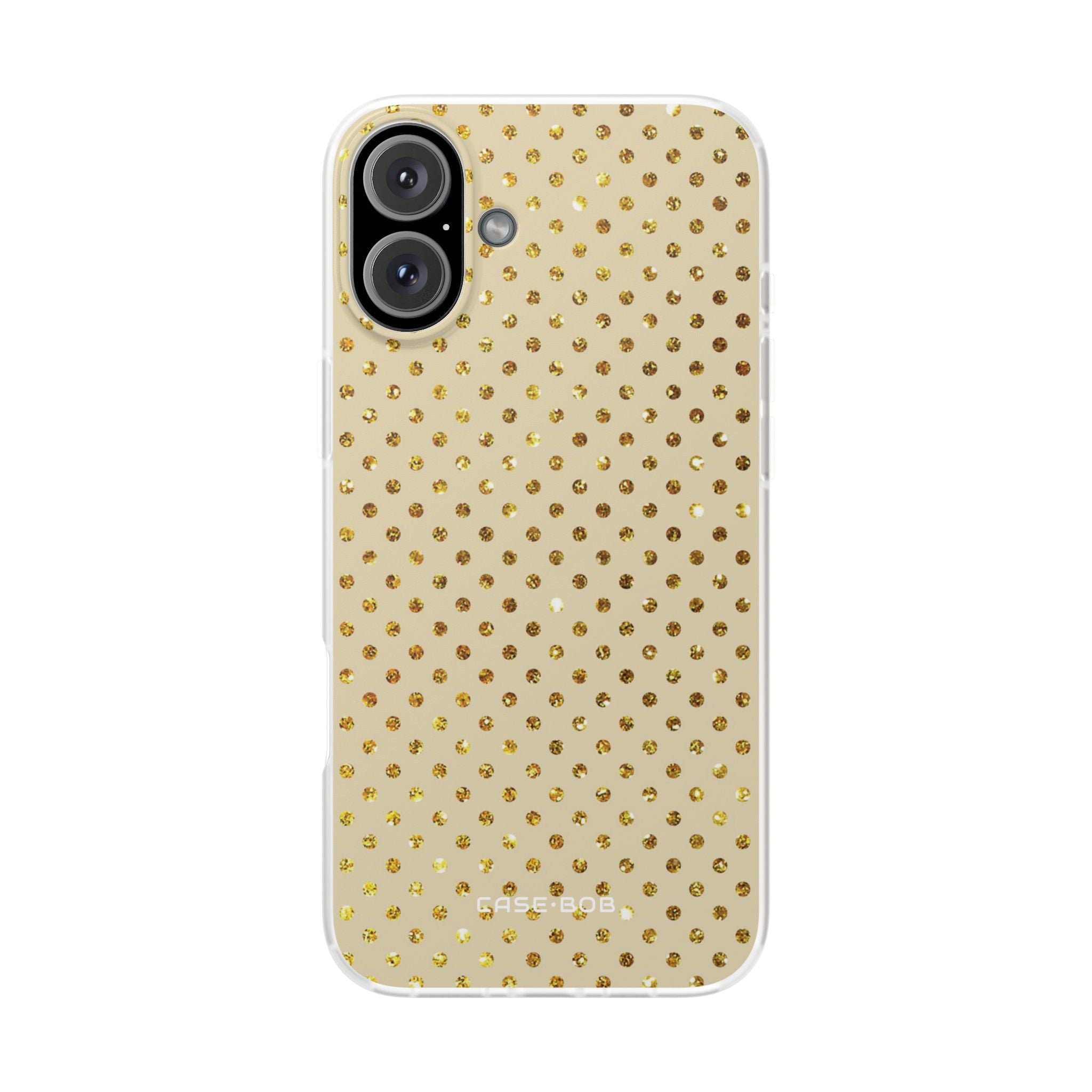 Gold Sparkle Grid iPhone 16 Plus Case - Soft