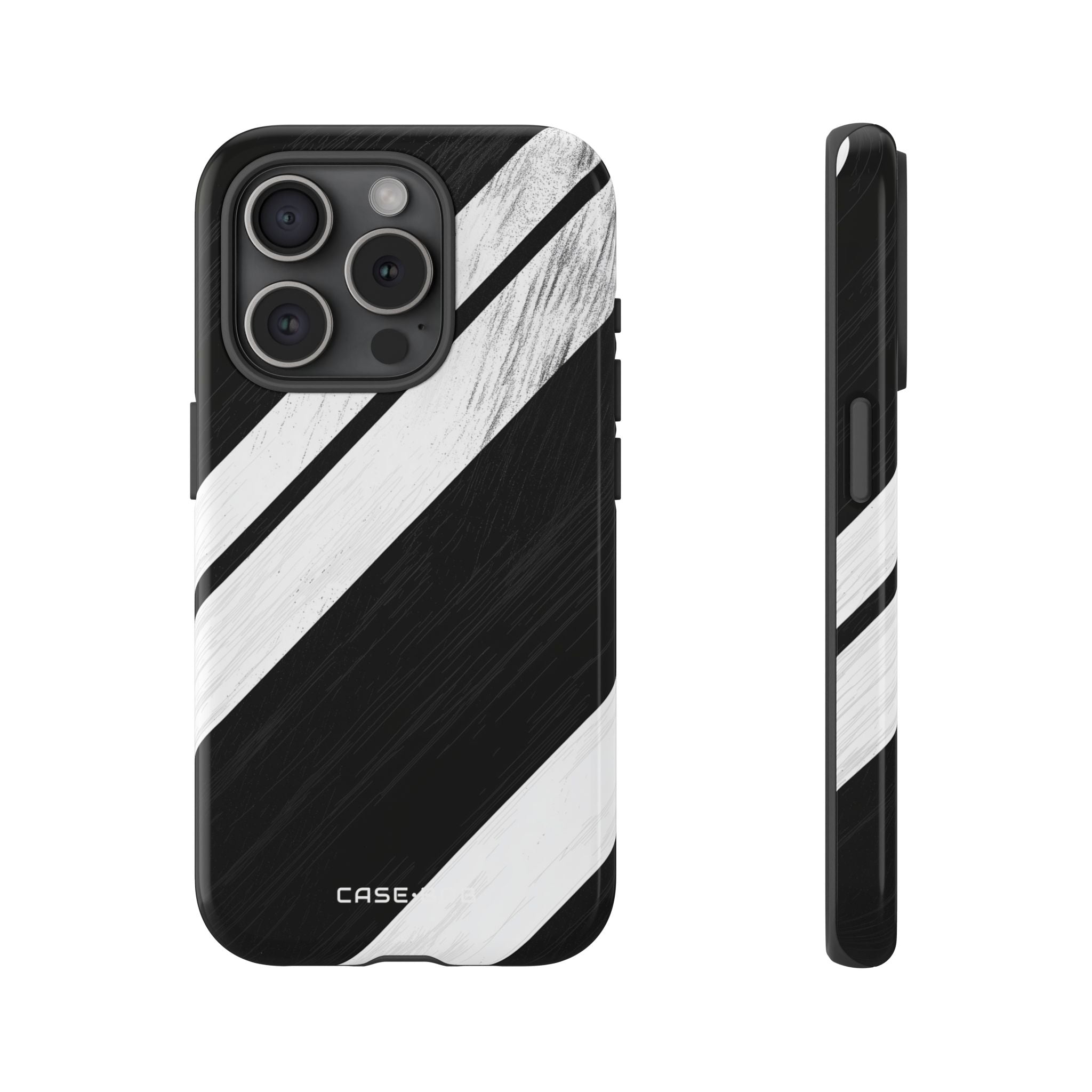 Distressed Stripe Motion iPhone 15 Pro Case - Tough
