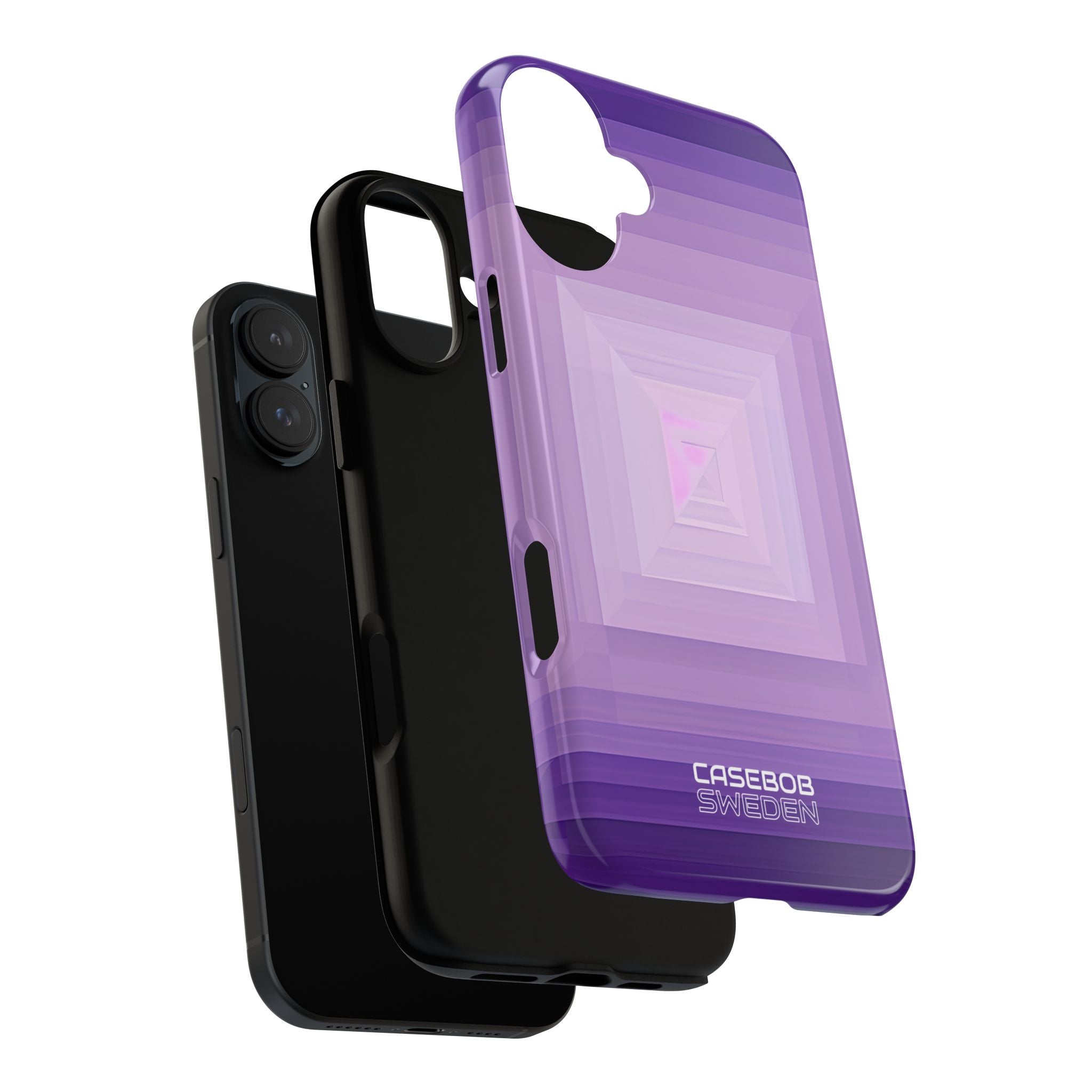 Purple Geometry Vortex iPhone 16 - Tough