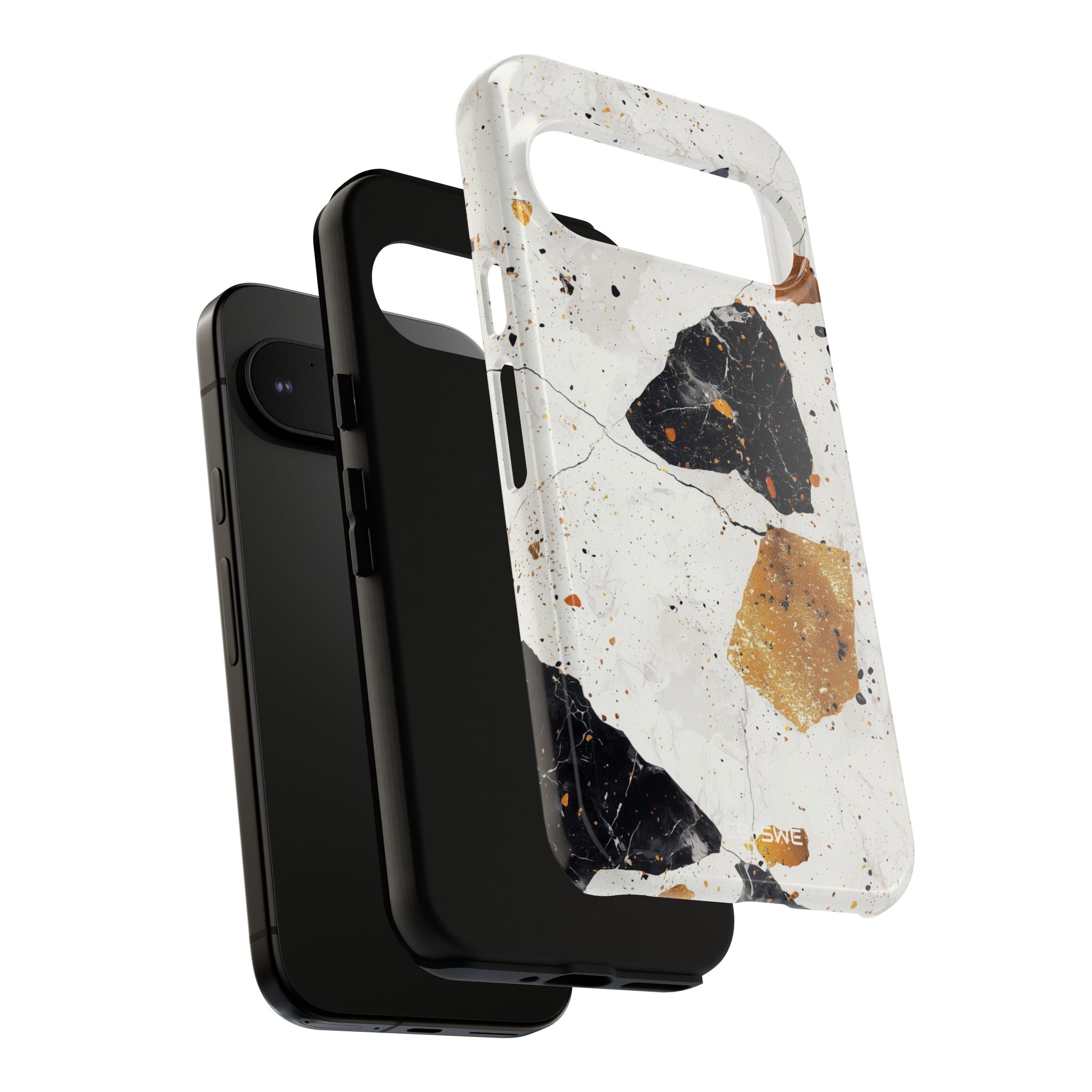 Golden Shapes Dance - Google Pixel Case