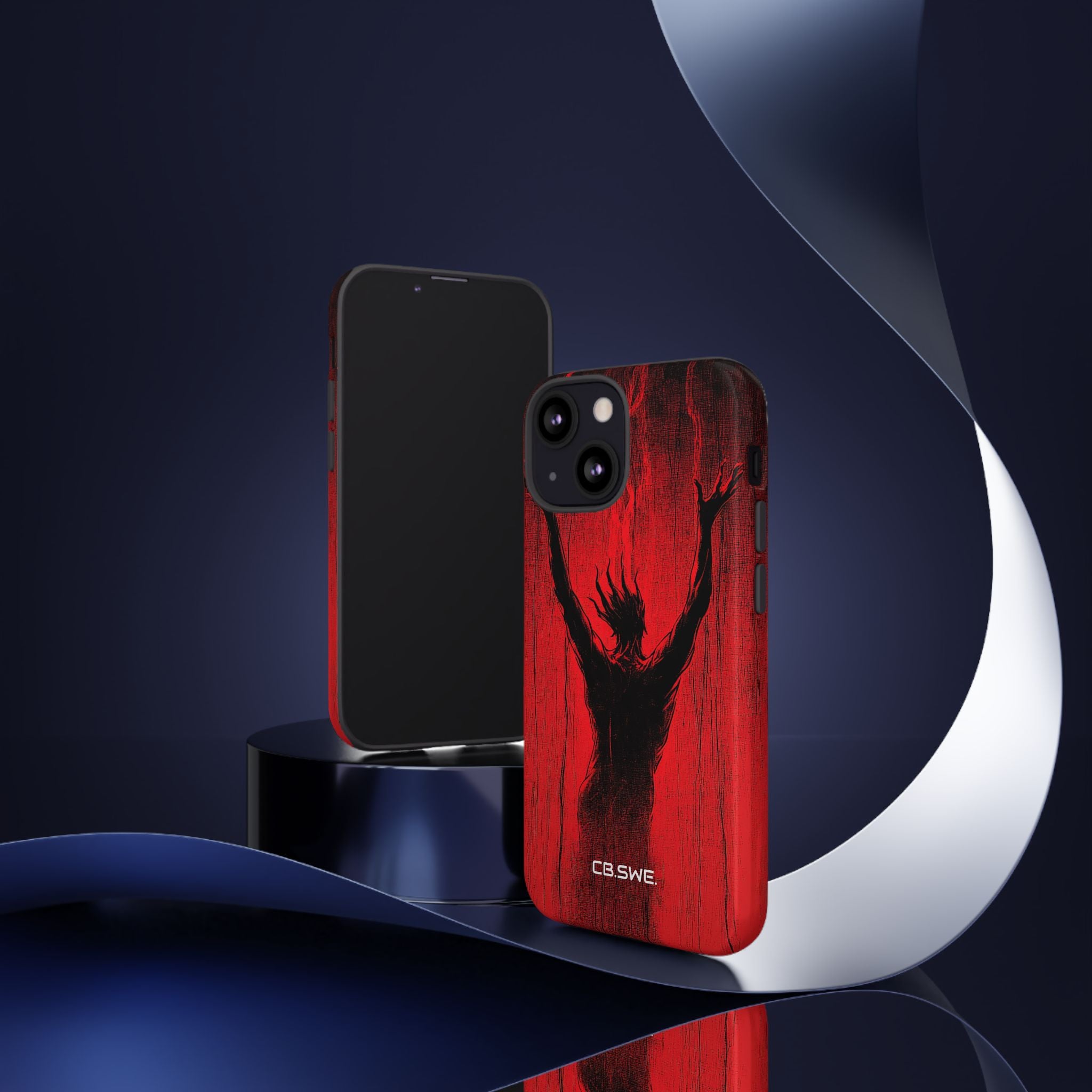 Dark Red Reflective Demons Arms Stre iPhone 13 - Tough