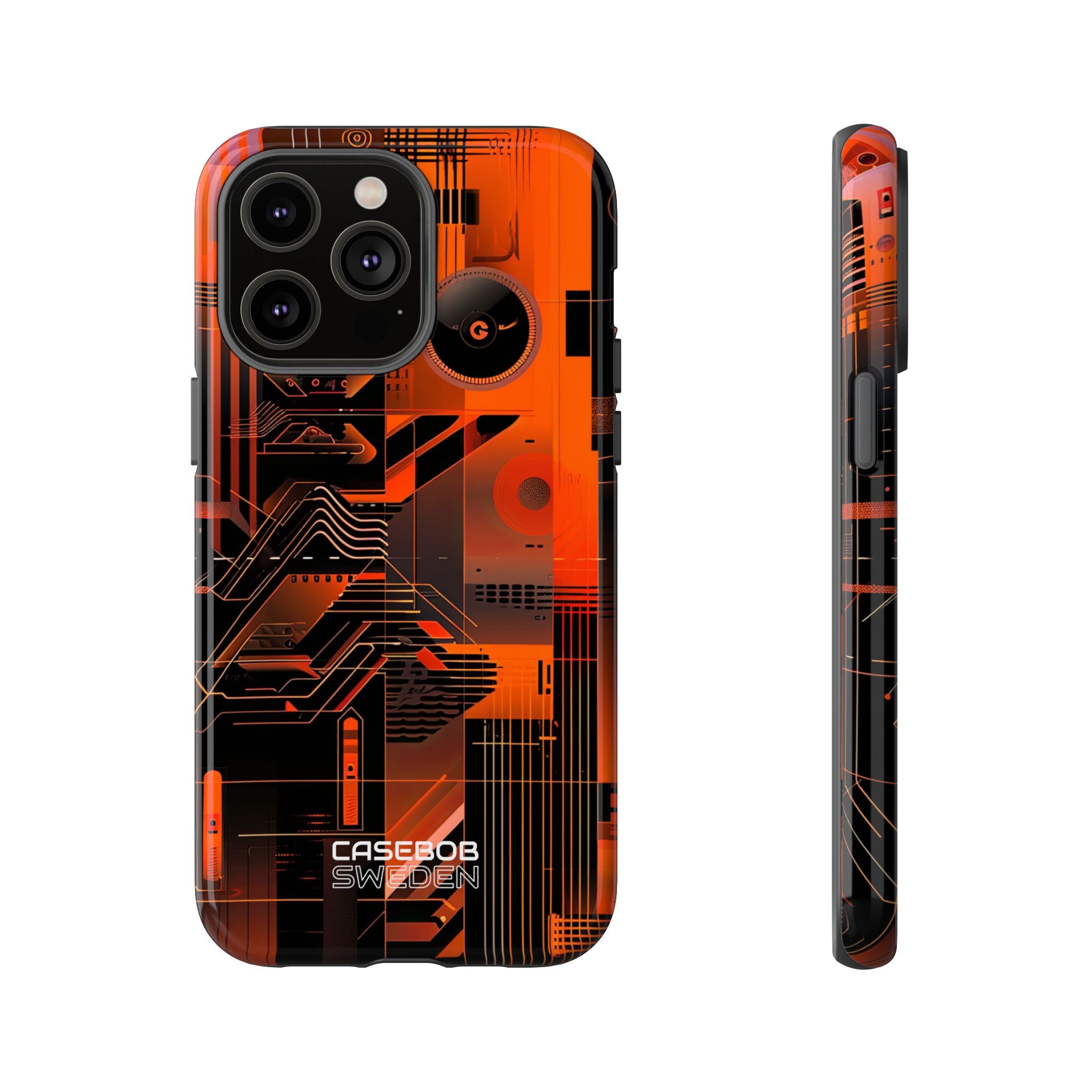 Orange Circuit Dreams iPhone 14 - Resistente