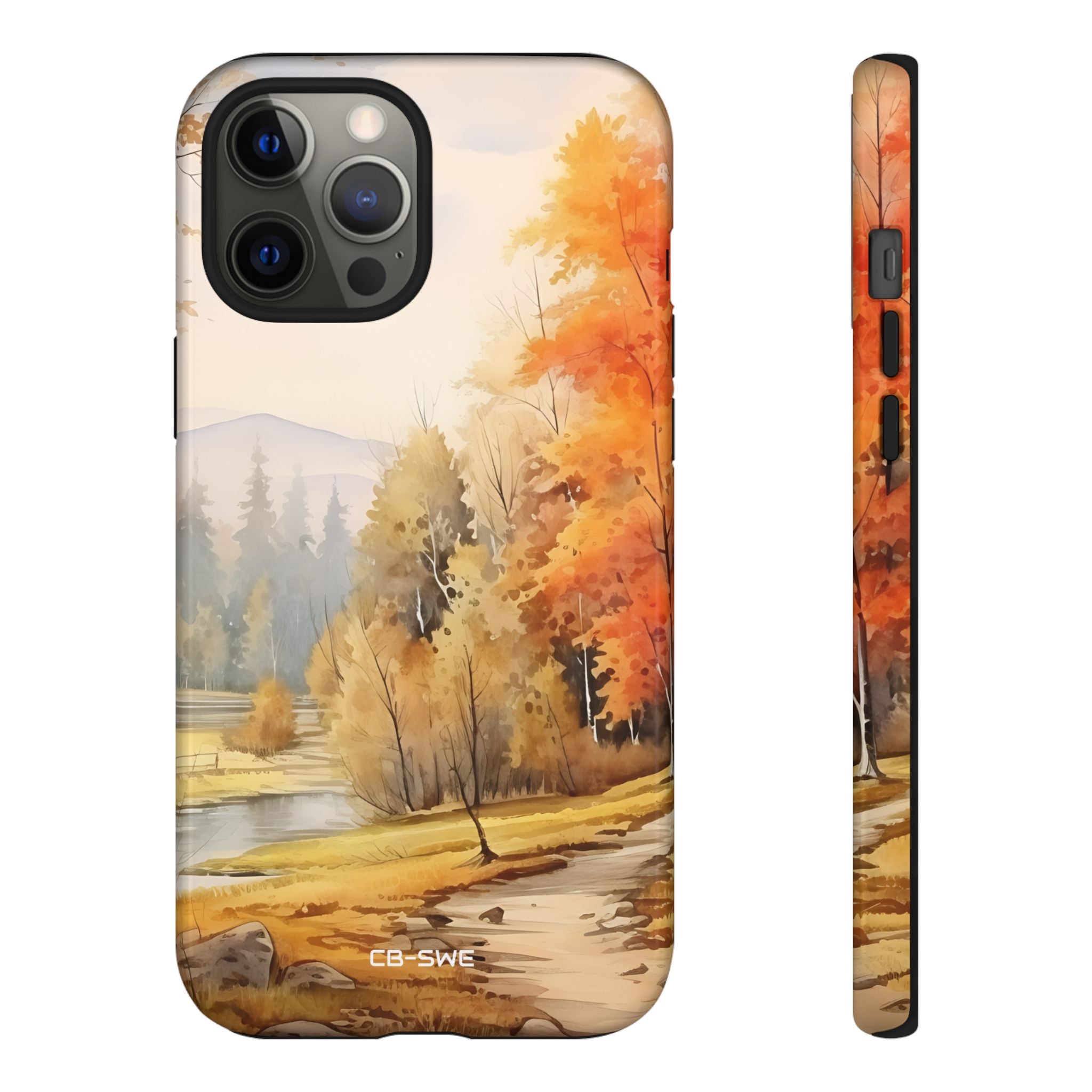 Golden Leaves Drift - iPhone Case