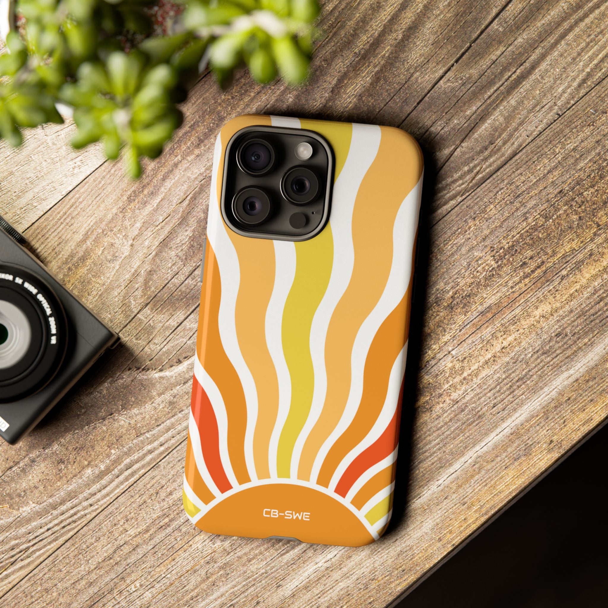 Retro Sunshine Waves - iPhone Case