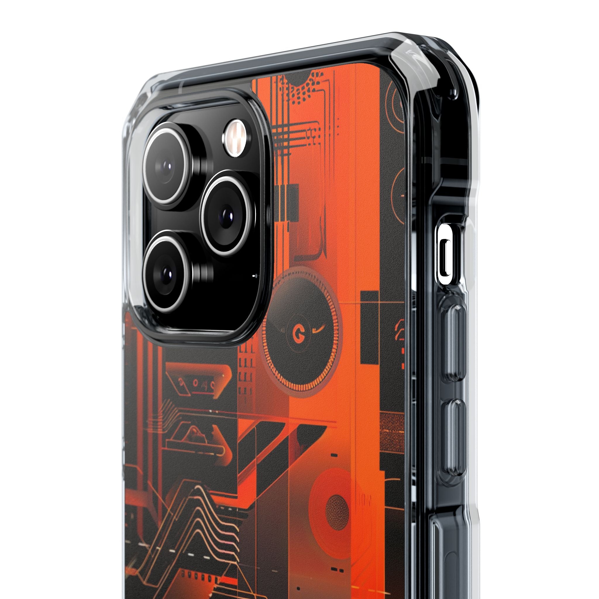 Orange Circuit Dreams iPhone 14 - Impact Clear+