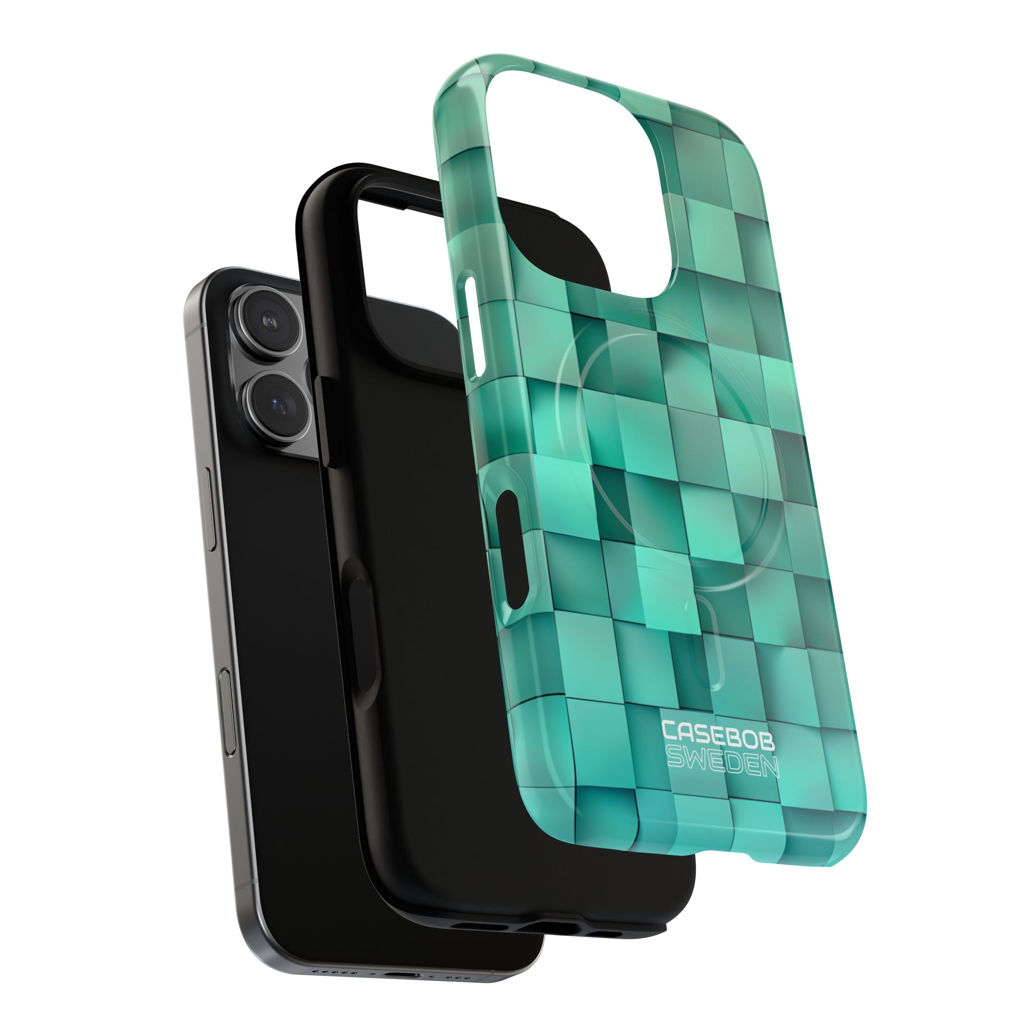 Folded Blue Squares iPhone 16 - Tough+