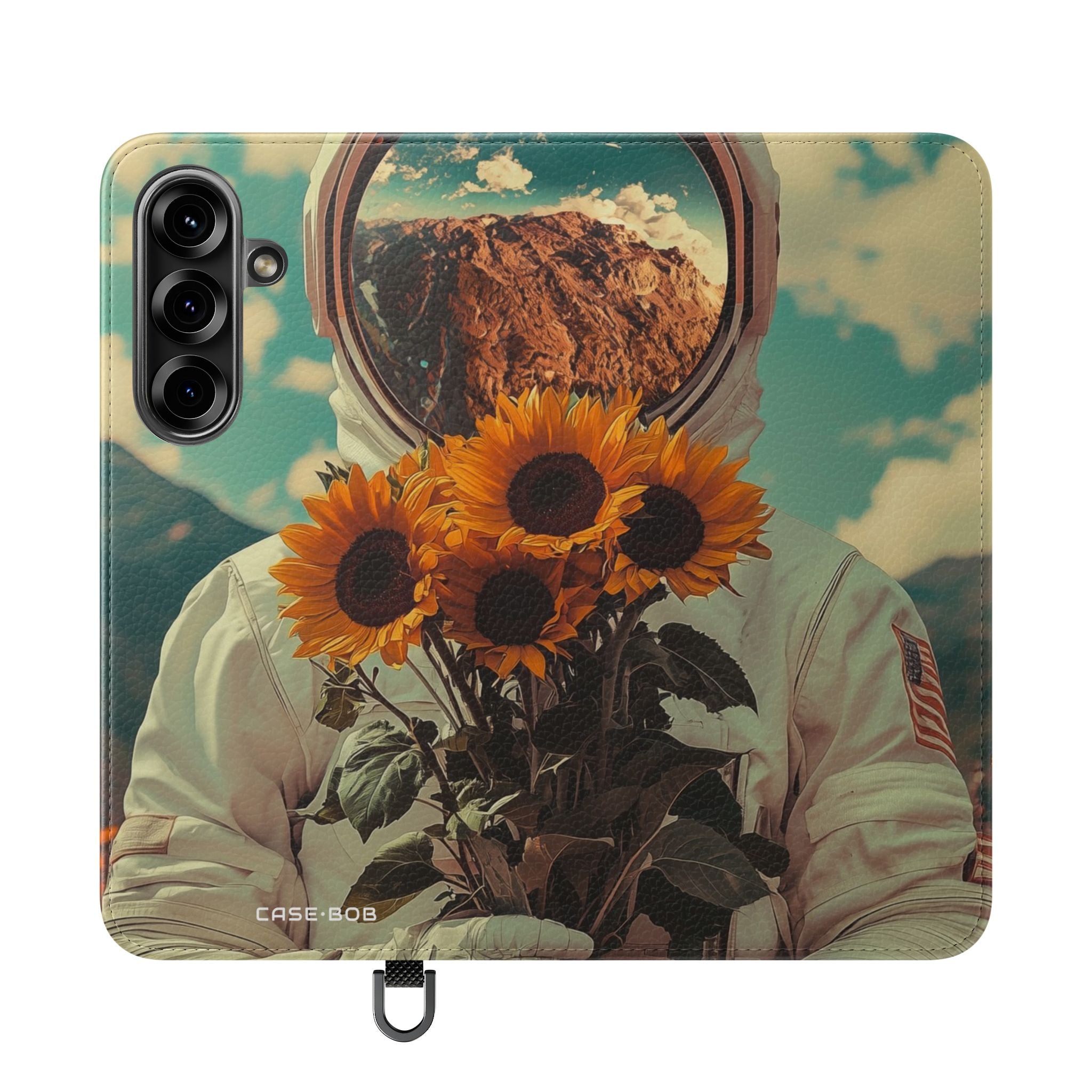 Auringonkukka Astronaut - Samsung S25 Case - Lompakko