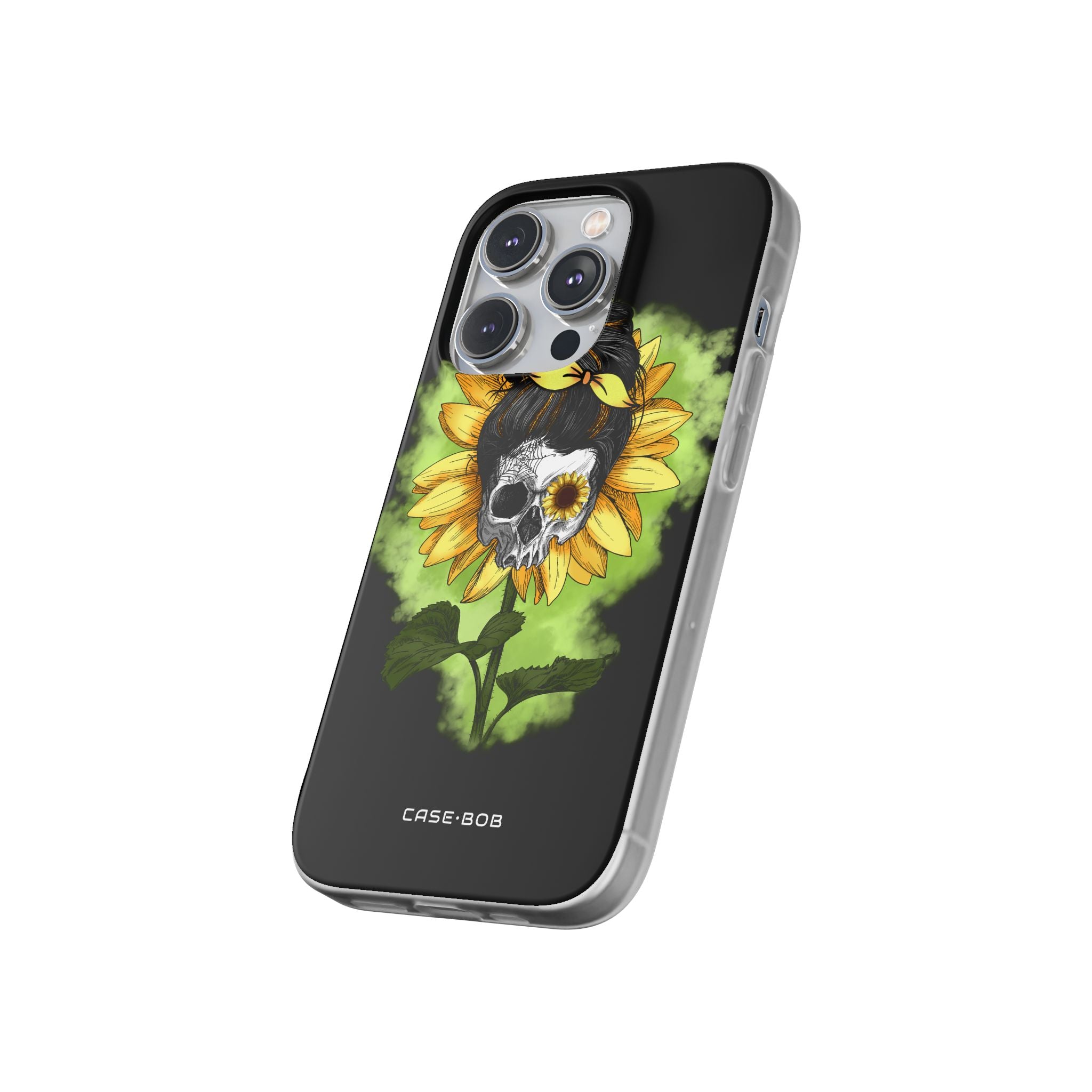 Sunflower Skull iPhone 14 Pro Case - Soft