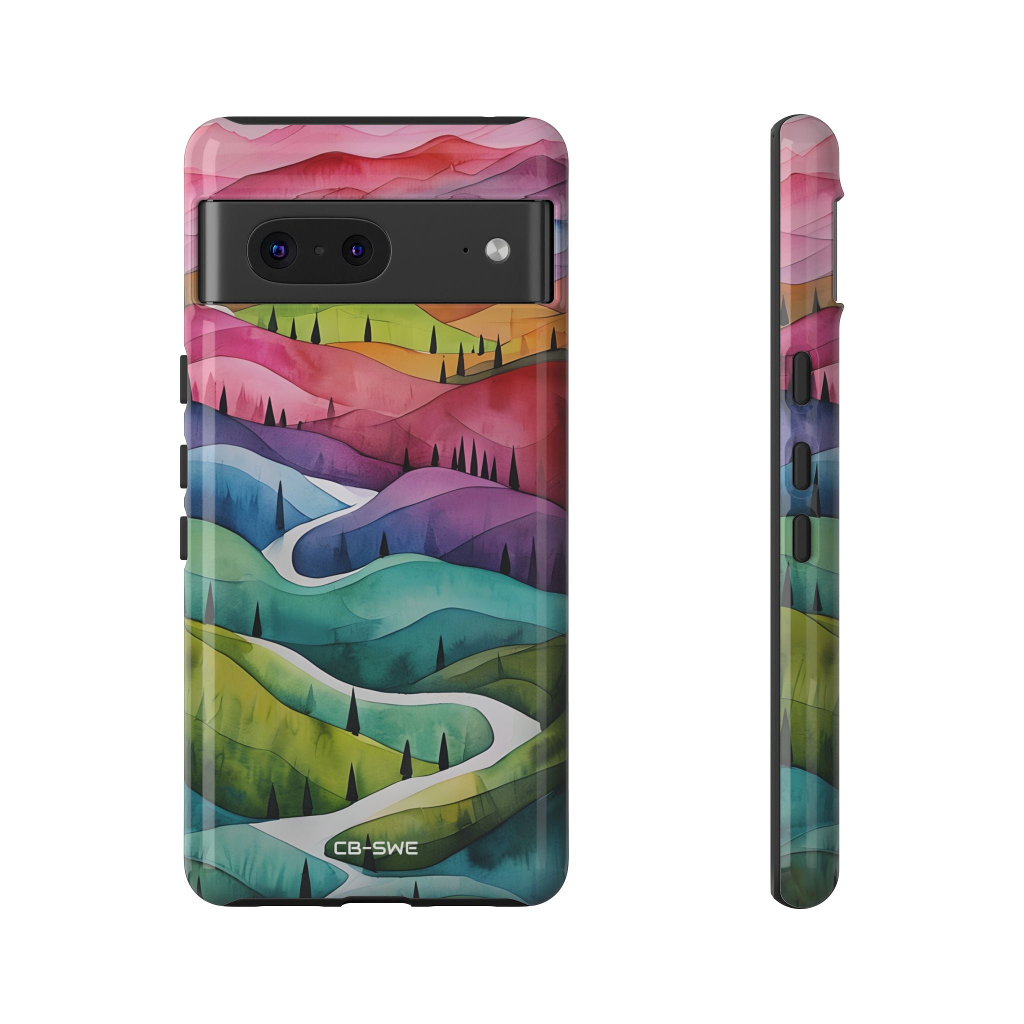 Whimsical Colorful Valleys - Google Pixel Case