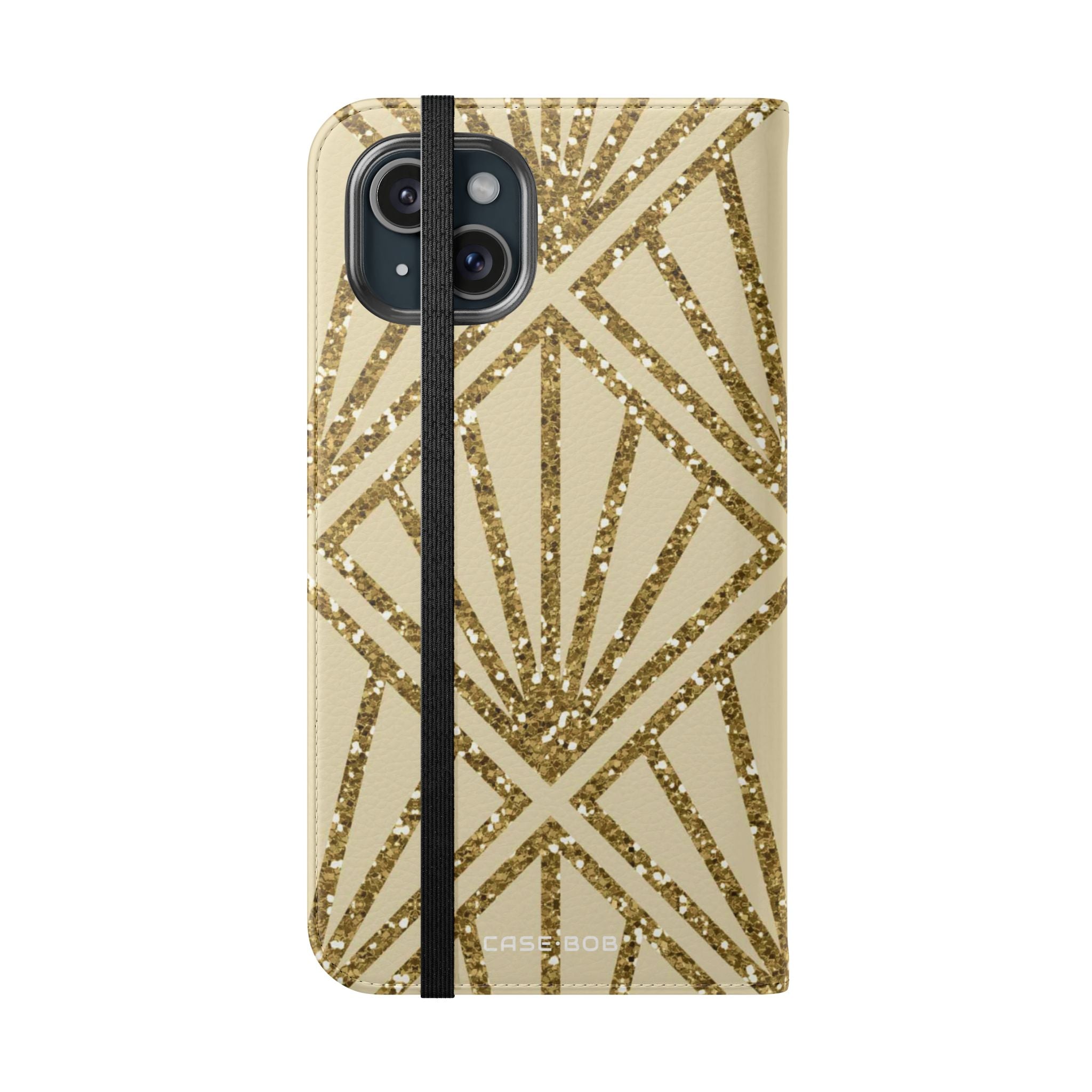 Golden Fan Sparkle - iPhone 15 Plus Case - Wallet