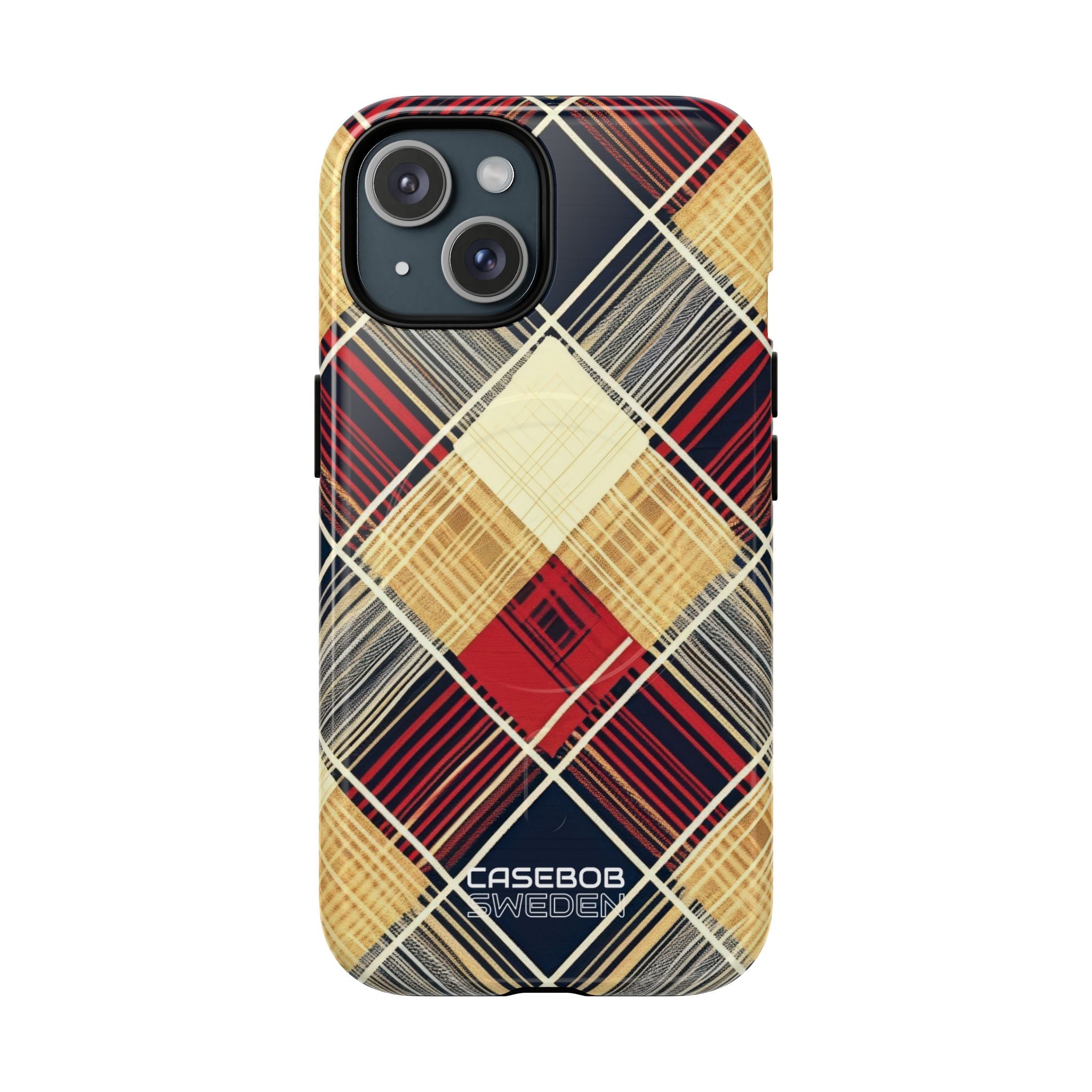 Plaid Diamond Tapestry iPhone 15 - Tough+