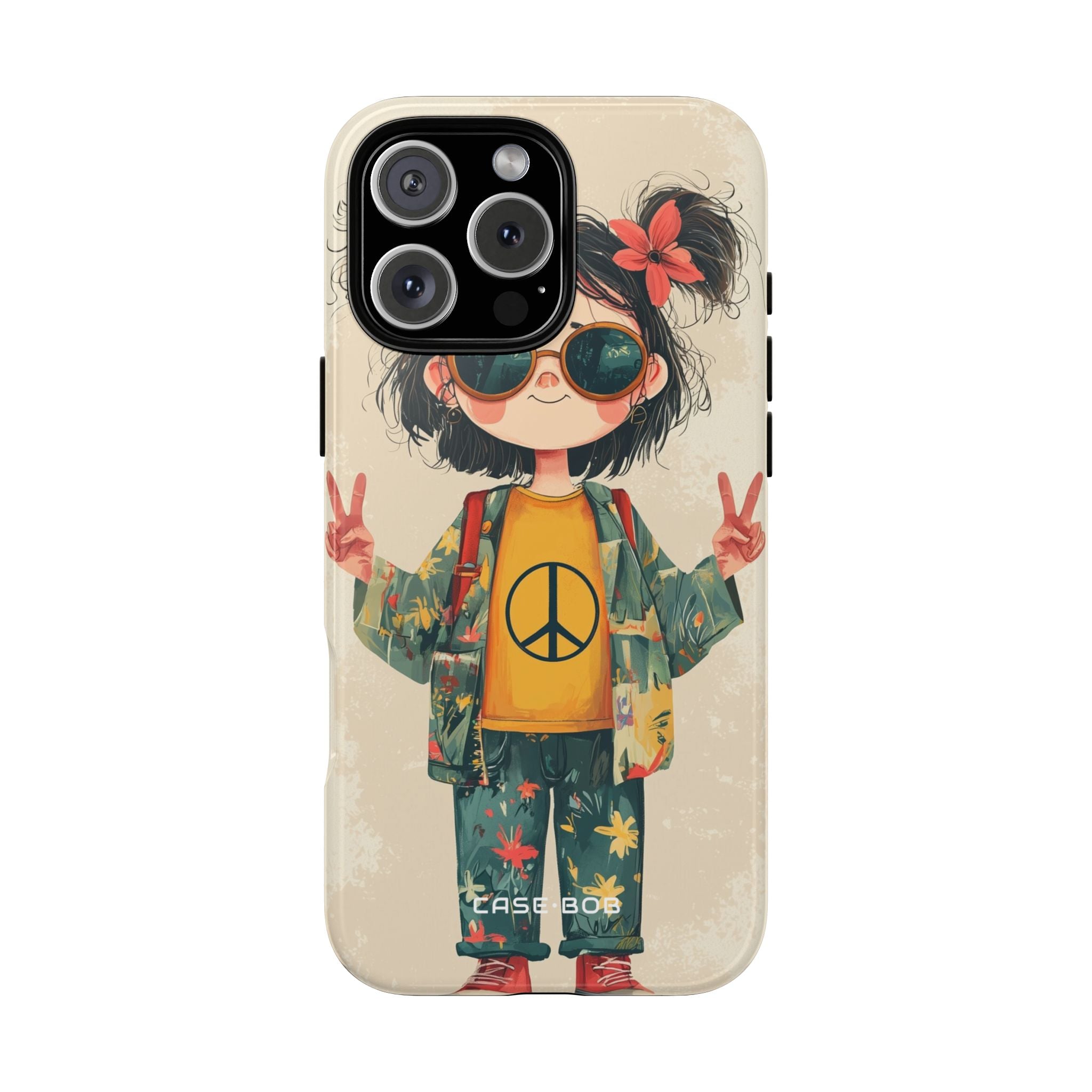 Peace Pigtails iPhone 16 Pro Max Case - Tough