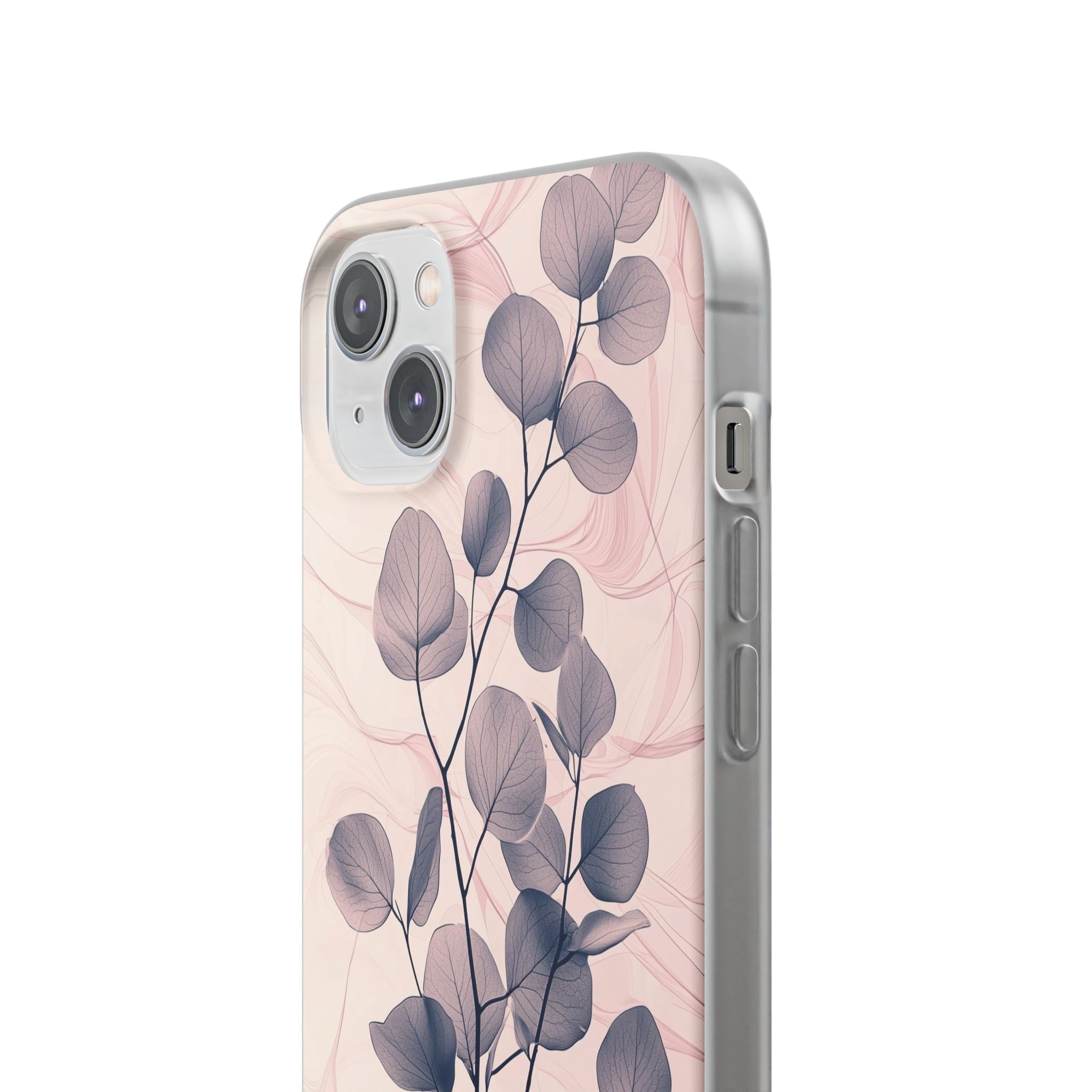 Veined Leaf Whisper iPhone 14 Plus Case - Soft