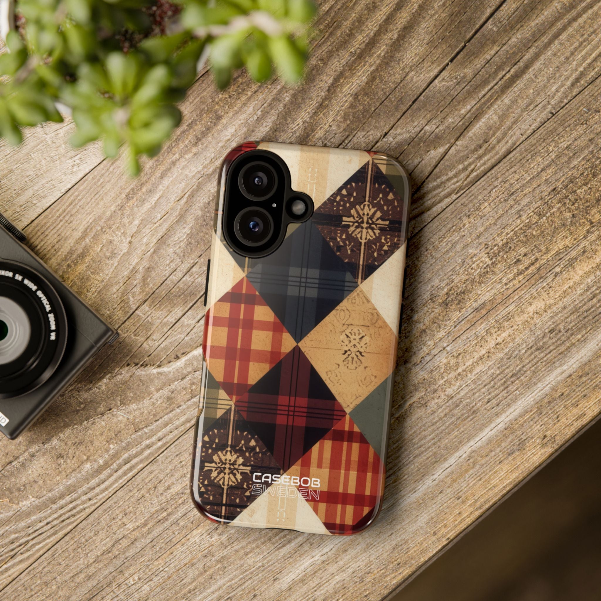 Rustic Quilt Charm iPhone 16 - Tough