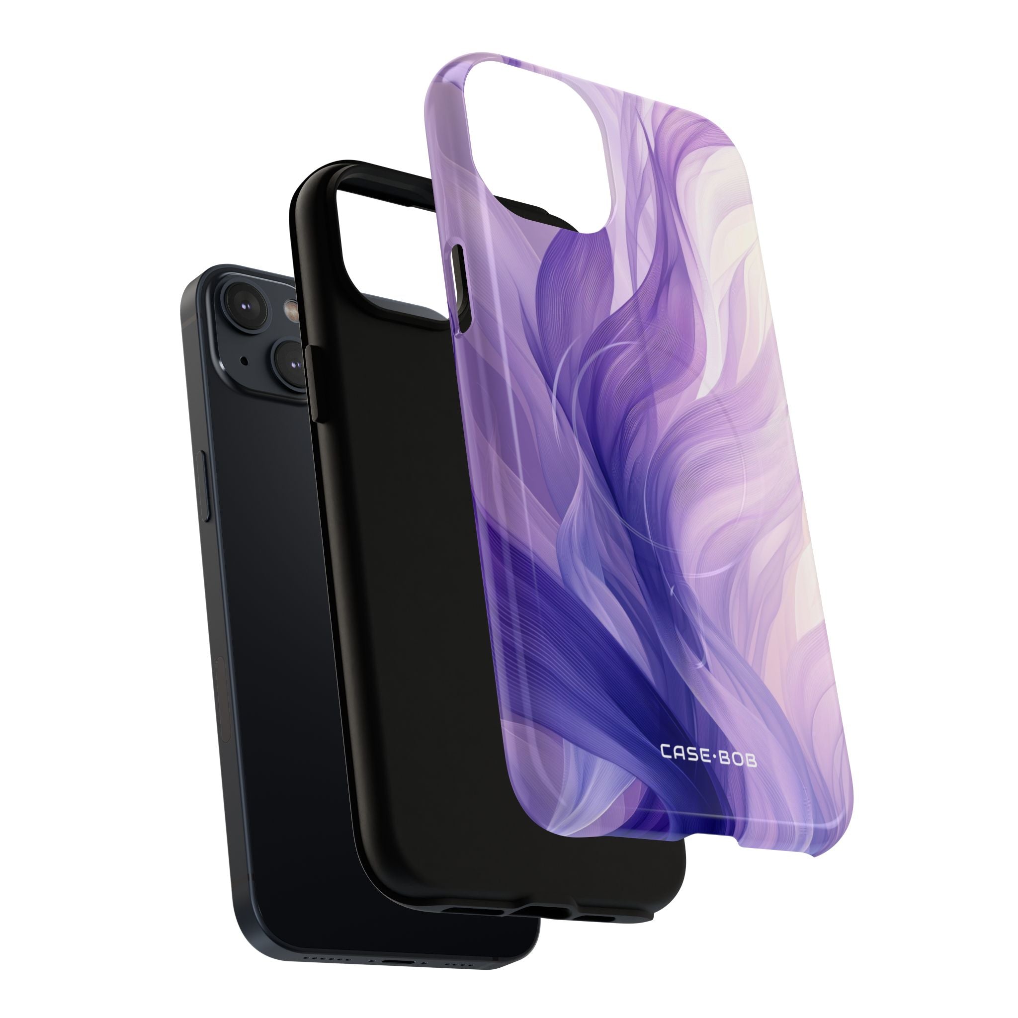 Purple Ribbon Waves iPhone 14 Plus Case - Tough+