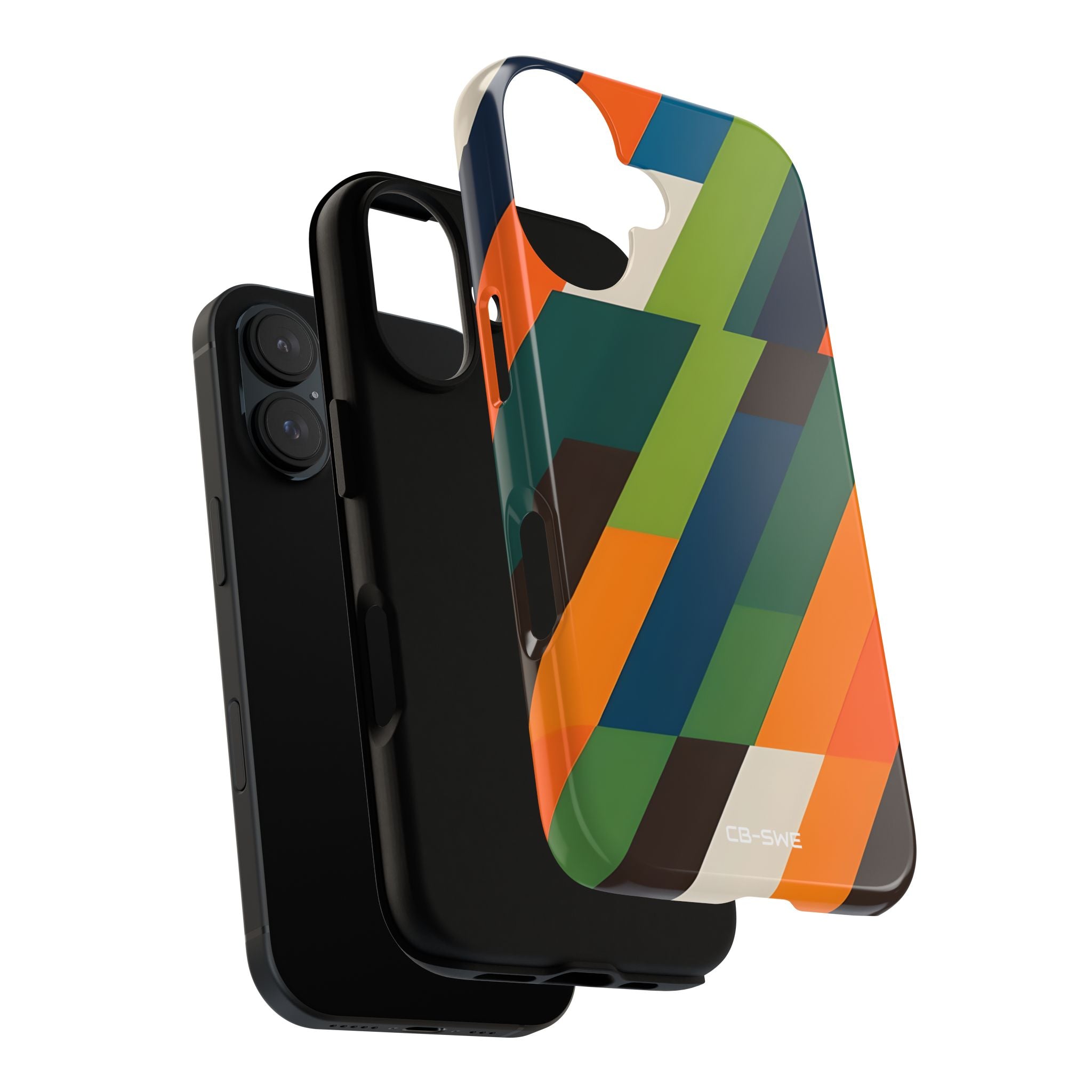 Geometric Color Intersection - iPhone Case