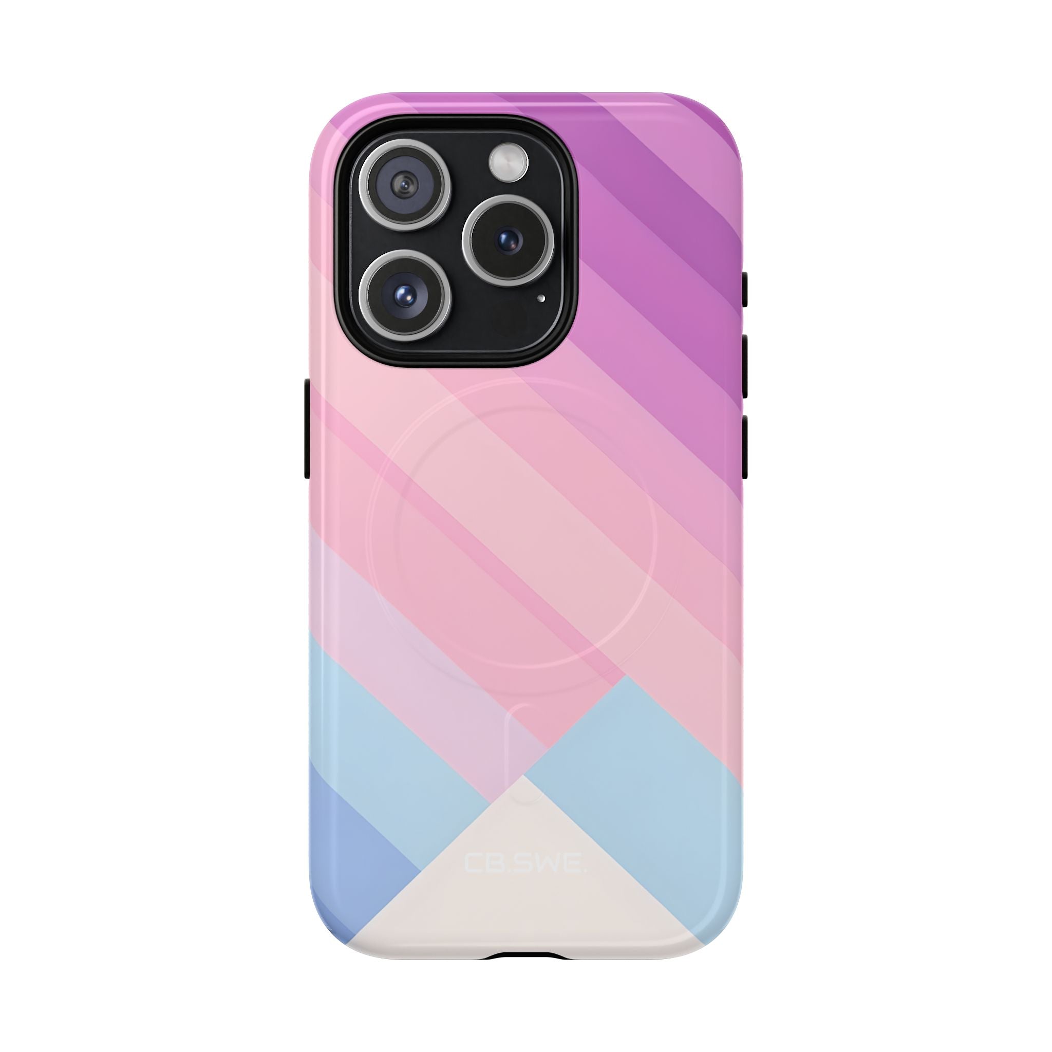 Pink Blue Gradient Layers iPhone 15 - Tough+