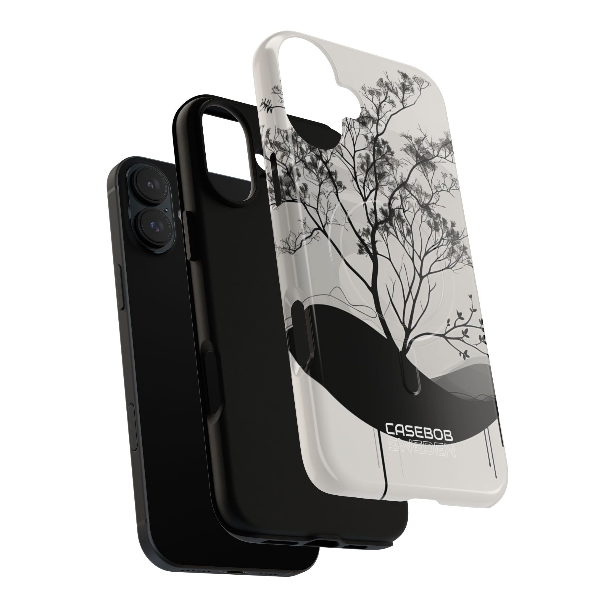 Monochrome Drip Tree iPhone 16 - Tough+