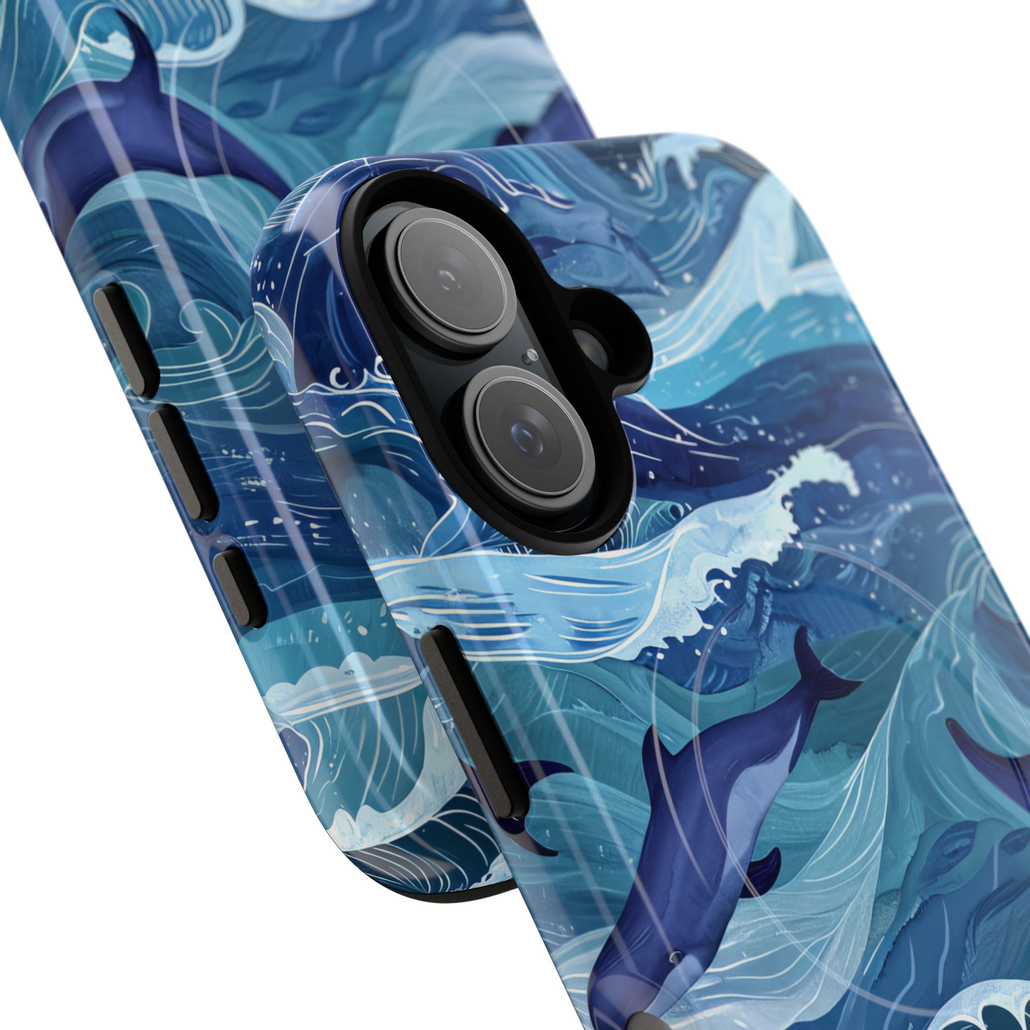 Dolphin Waves iPhone 16 Case - Tough+