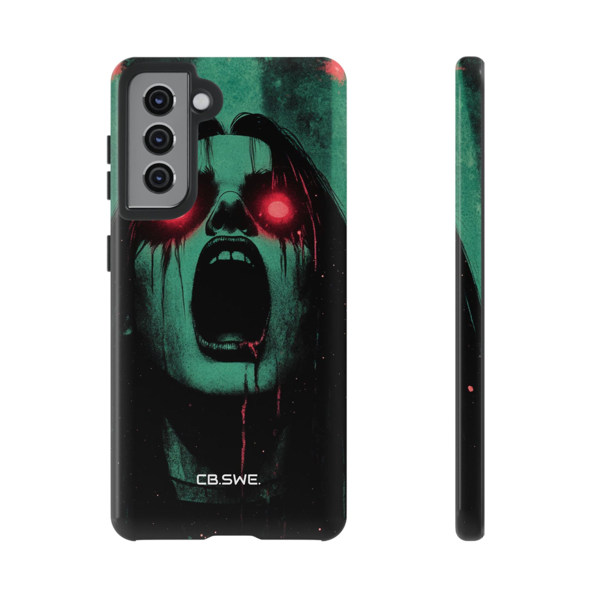Horror poster woman glowing red eyes Samsung S21 - Tough