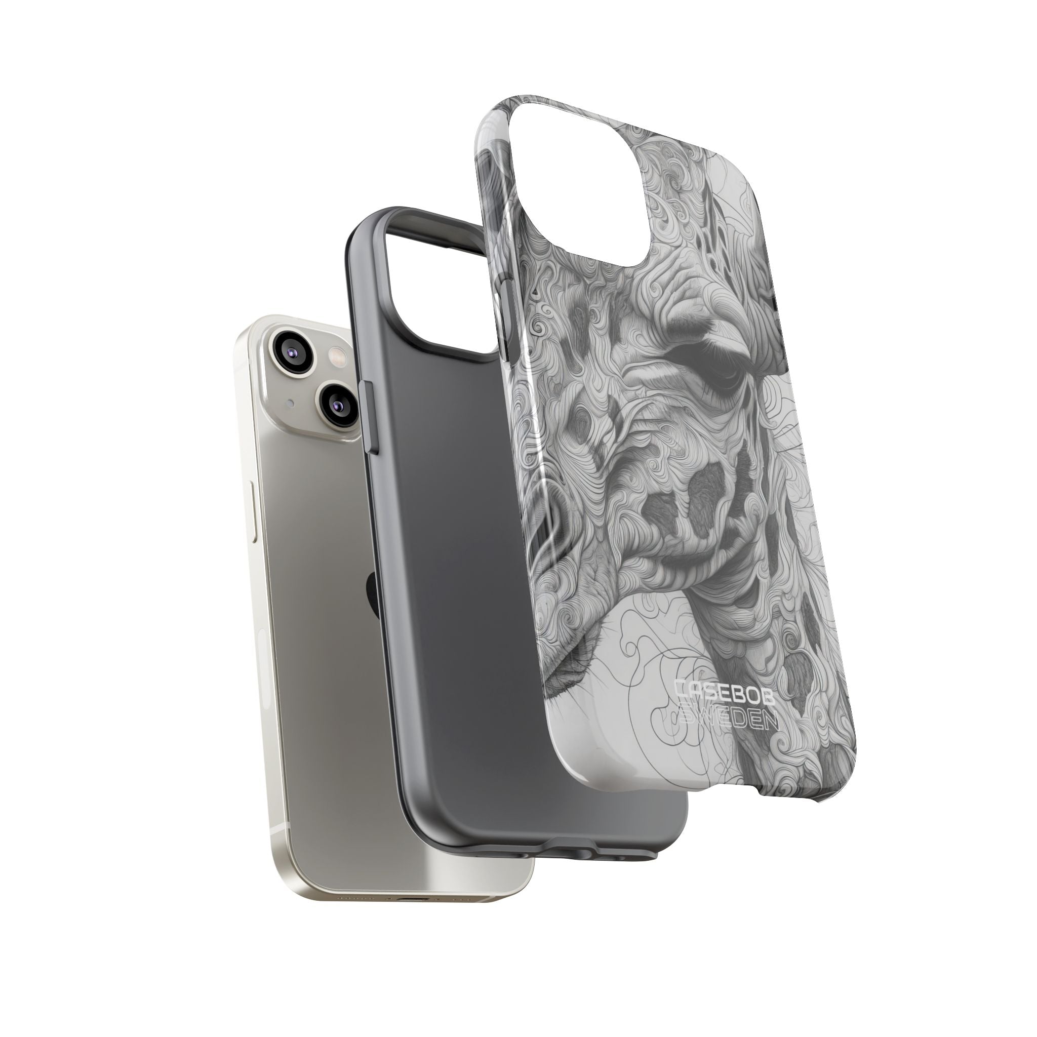 Swirling Giraffe Art iPhone 14 - Tough