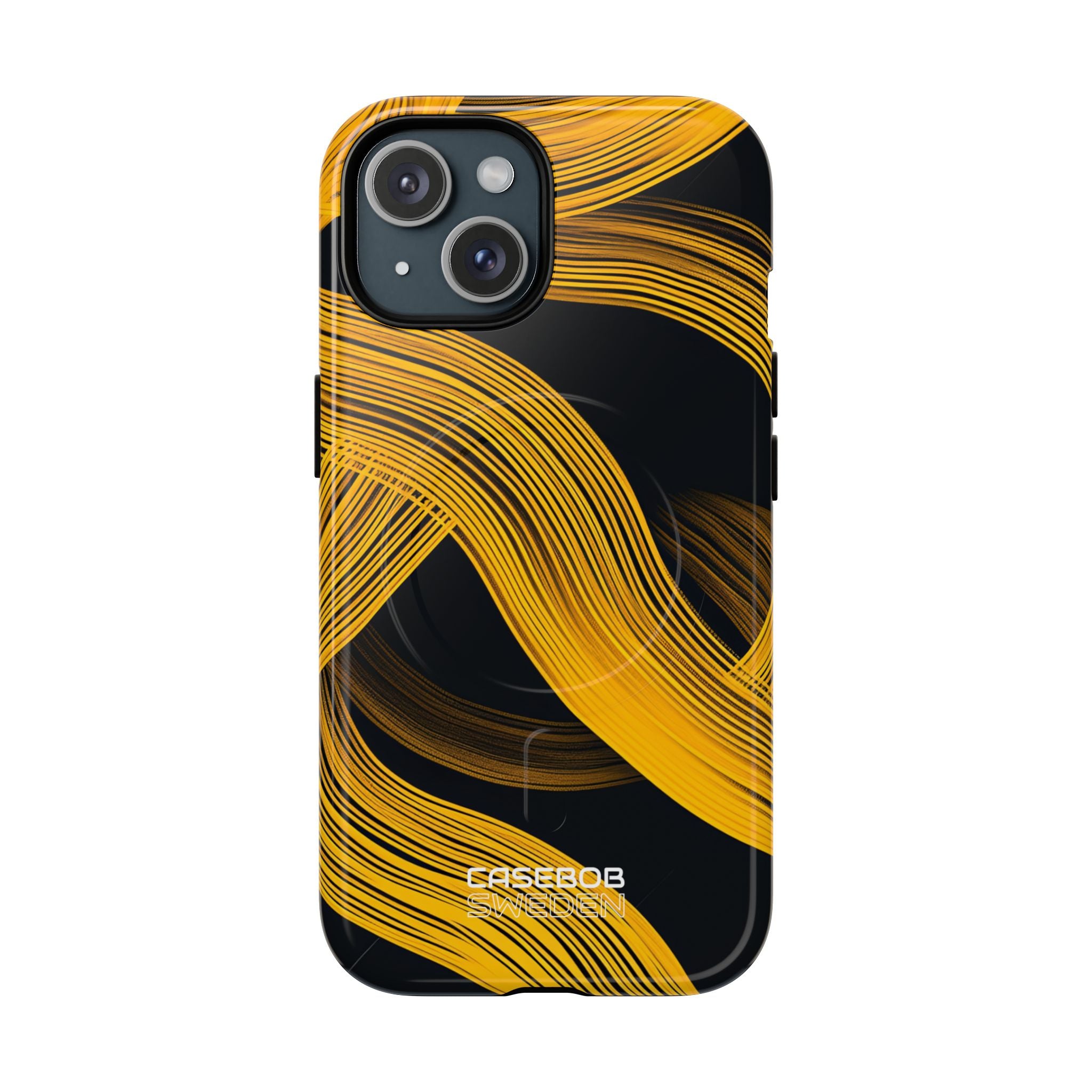 Yellow Flow Lines iPhone 15 - Tough+