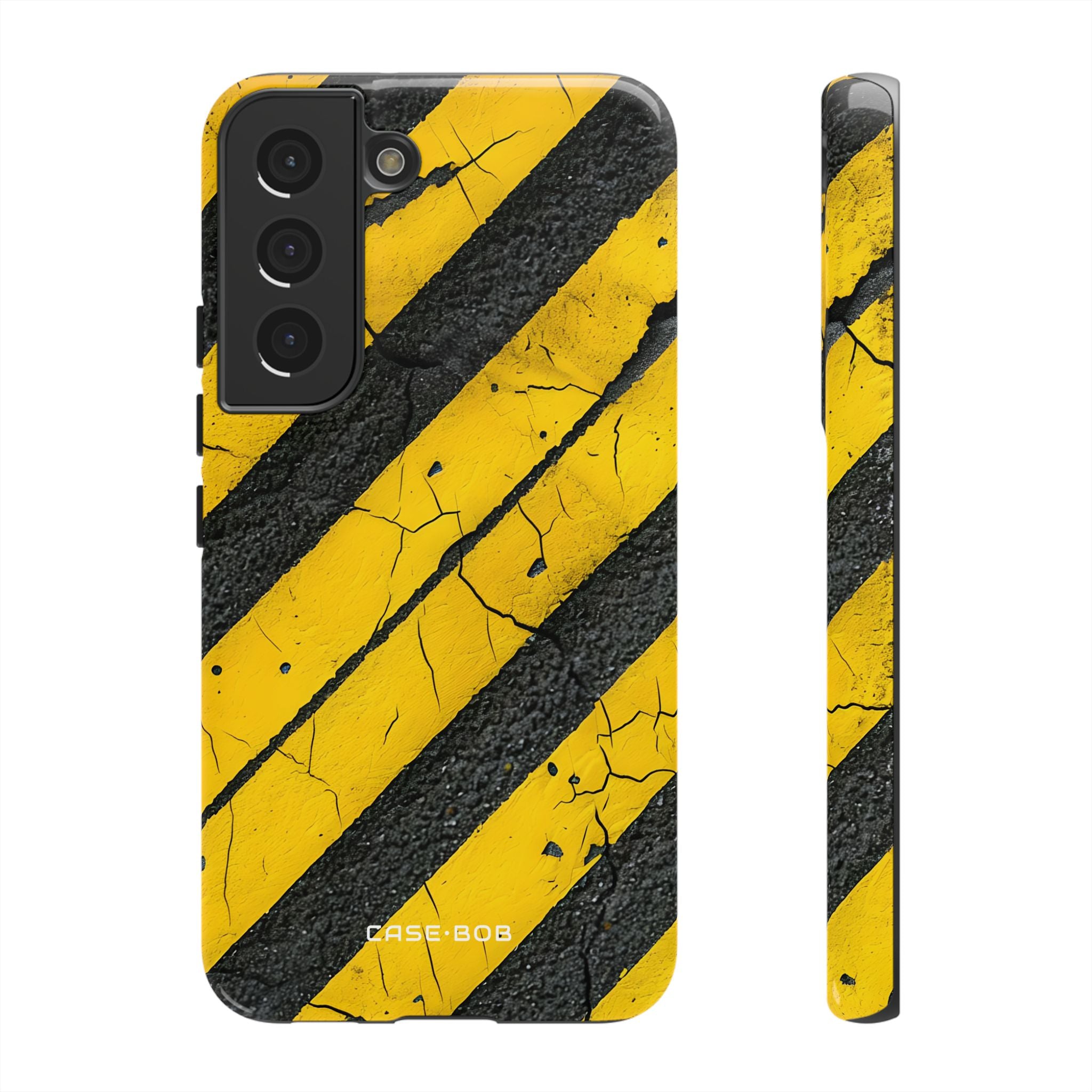 Yellow Stripe Distress Samsung S22 Case - Tough