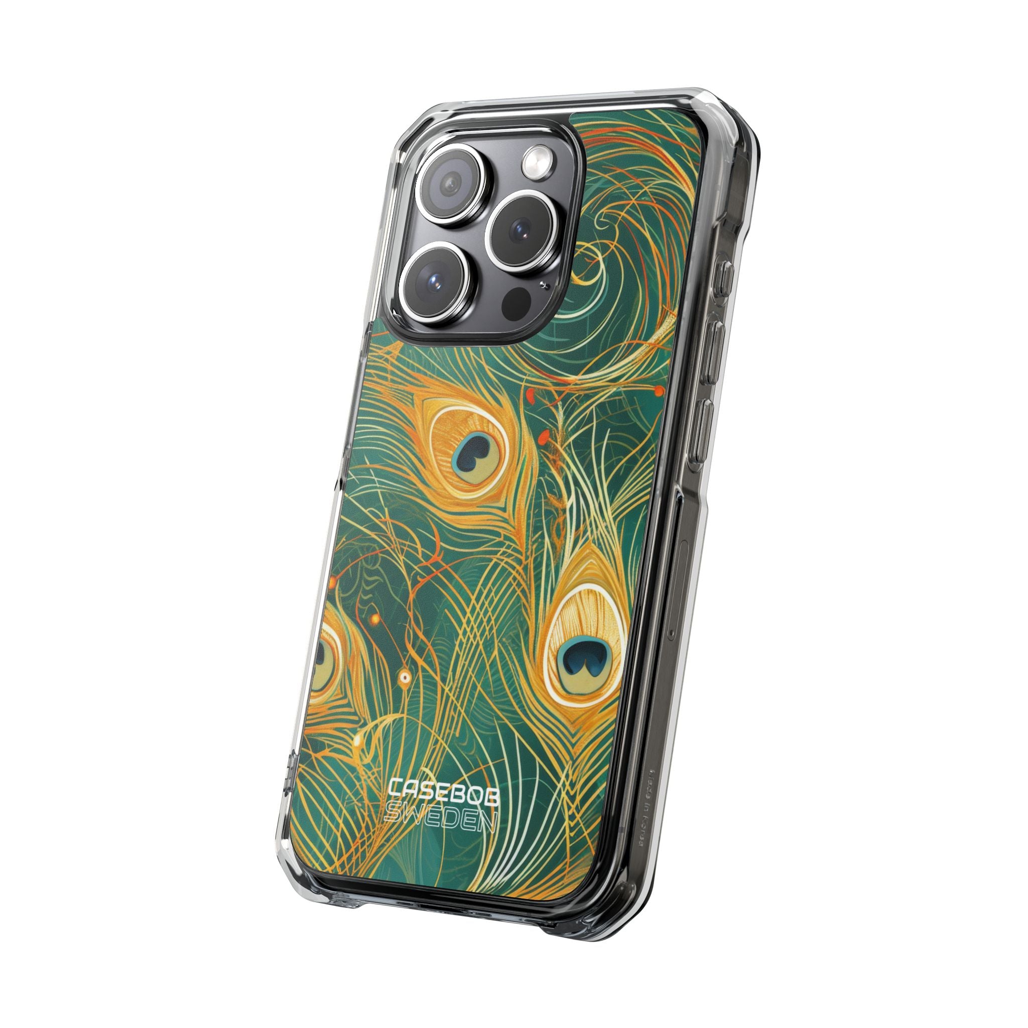 Vibrant Peacock Whirl iPhone 15 - Impact Clear+