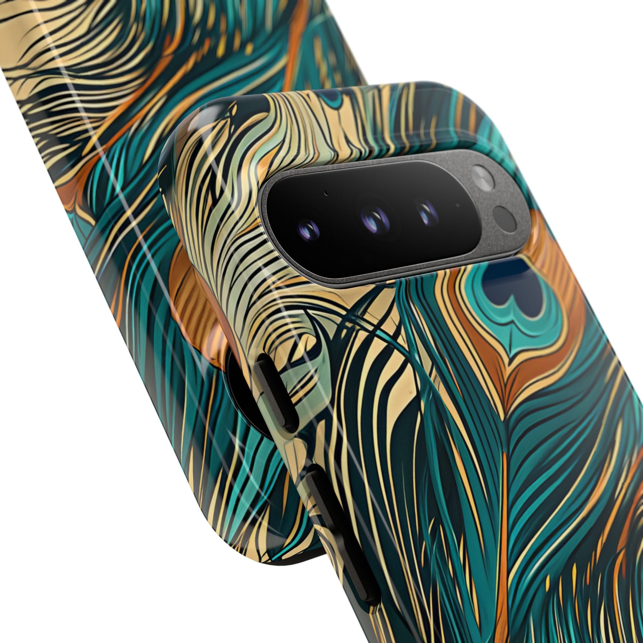 Peacock Feather Whirl Google Pixel 9 - Tough