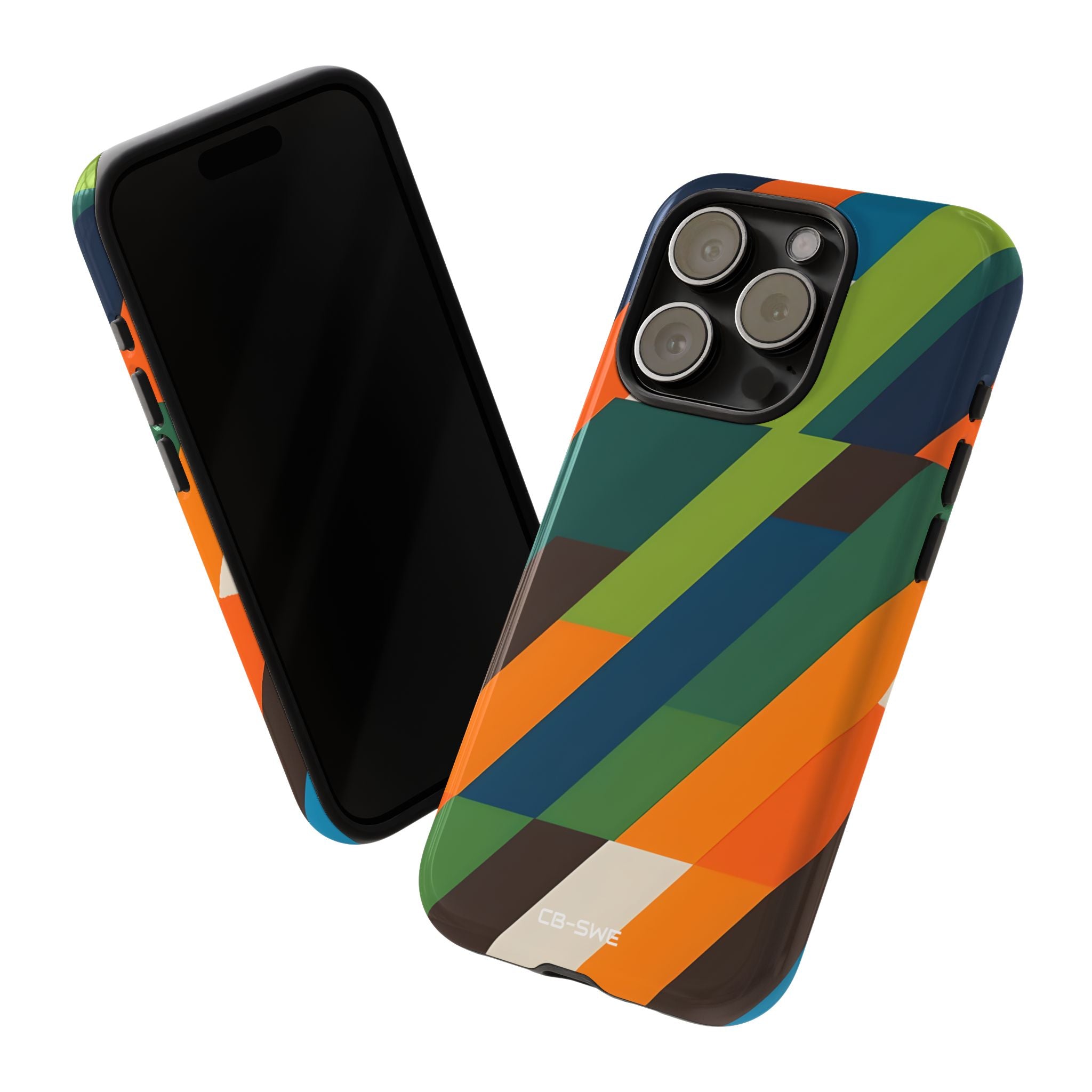 Geometric Color Intersection - iPhone Case