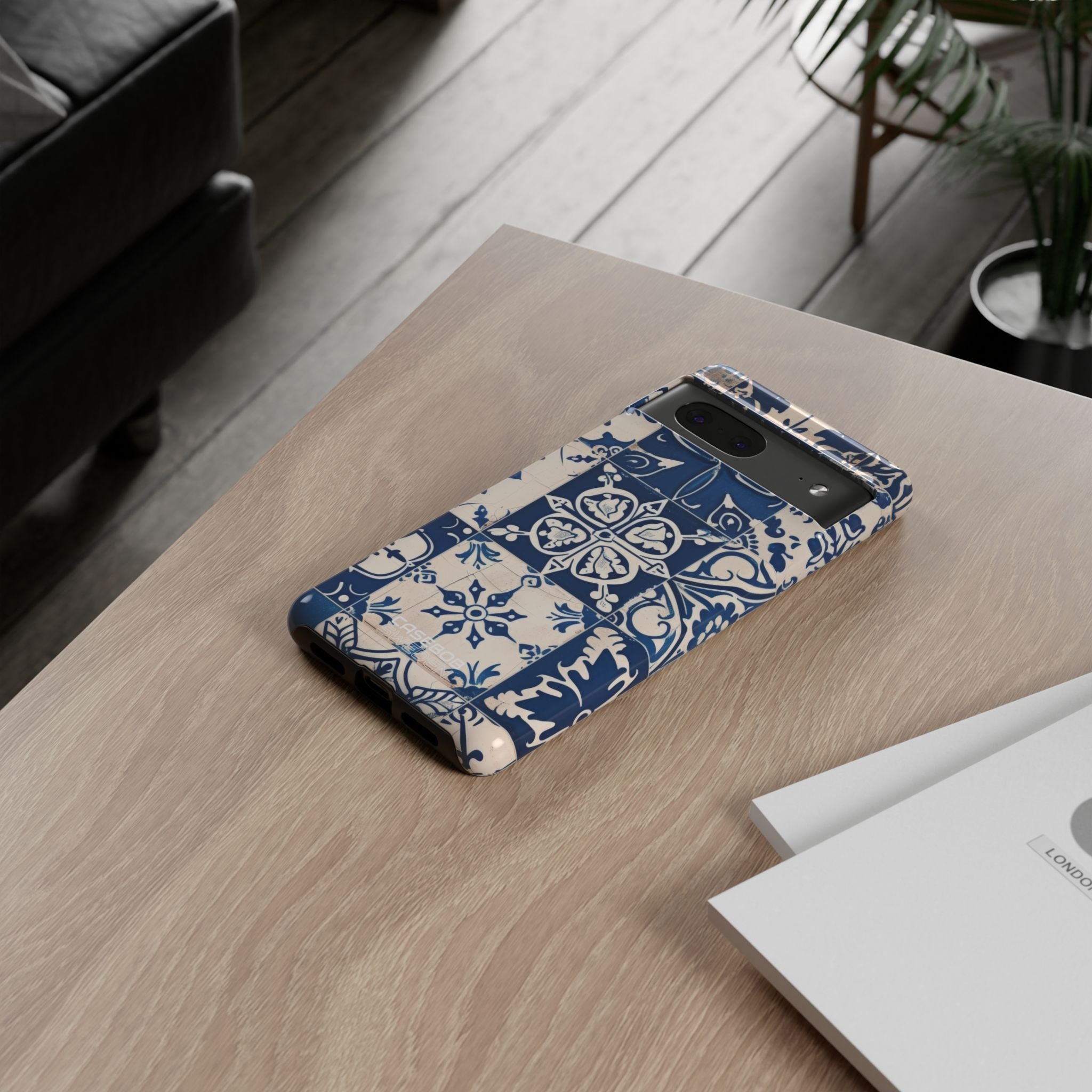 Piastrelle Blu Ornate Google Pixel 7 - Tough