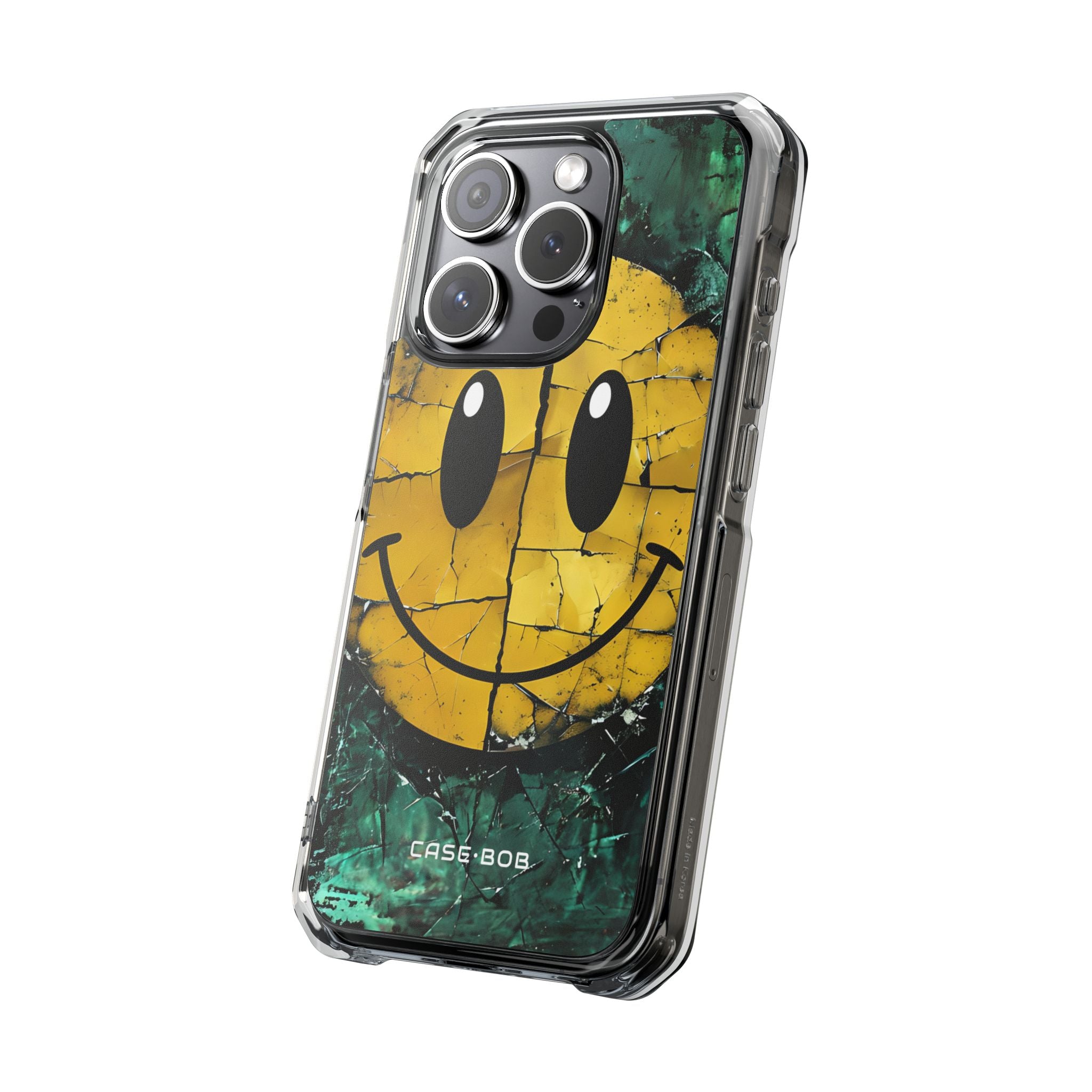Cracked Smiley iPhone 15 Pro Case - Impact