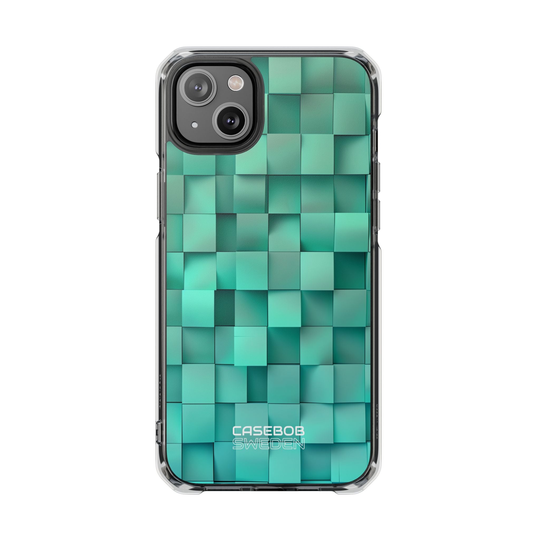 Folded Blue Squares iPhone 14 - Impact Clear+