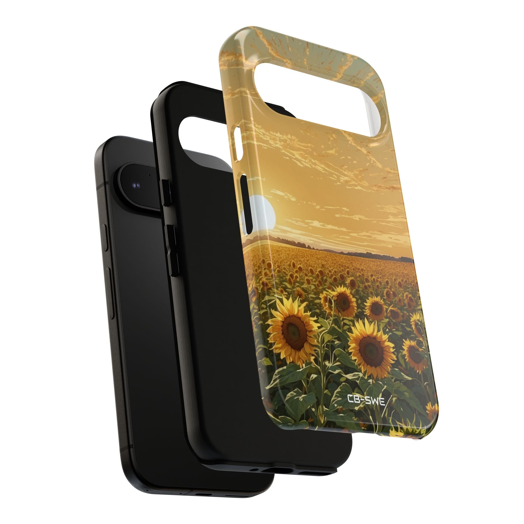 Sunflowers Embrace Sunset - Google Pixel Case