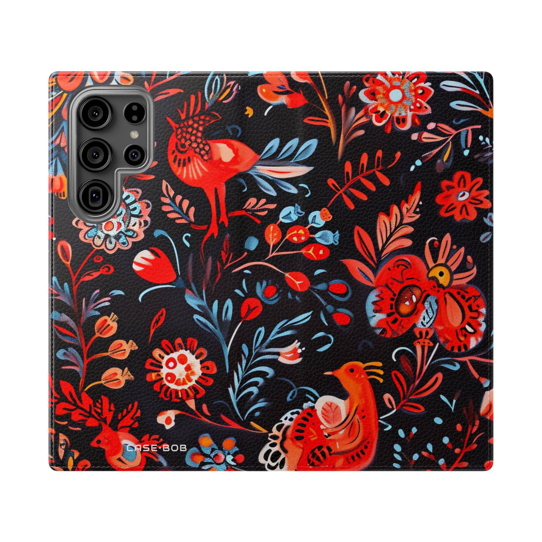 Folk Bird Flame - Samsung S23 Ultra Case - Wallet