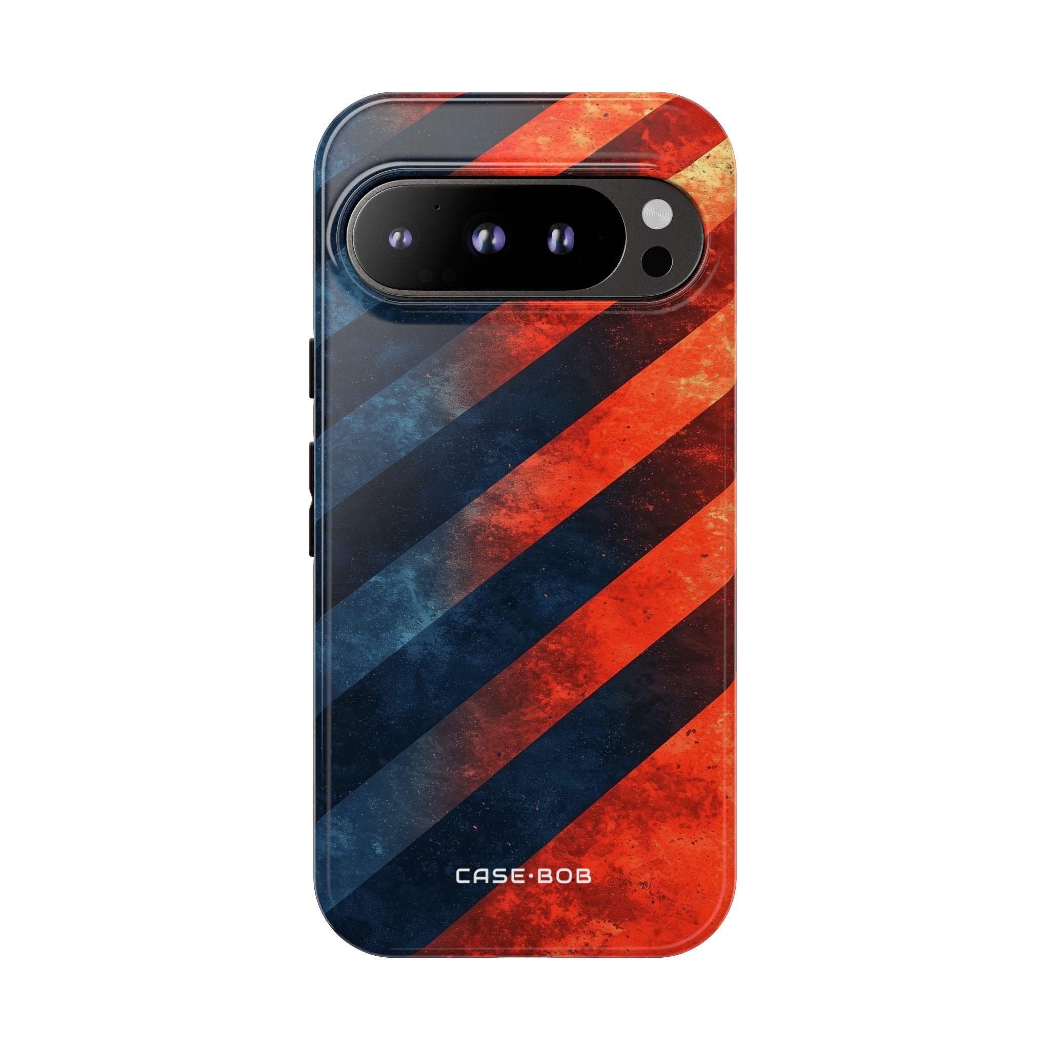 Diagonal Stripes Blaze Google Pixel 9 Pro Case - Tough